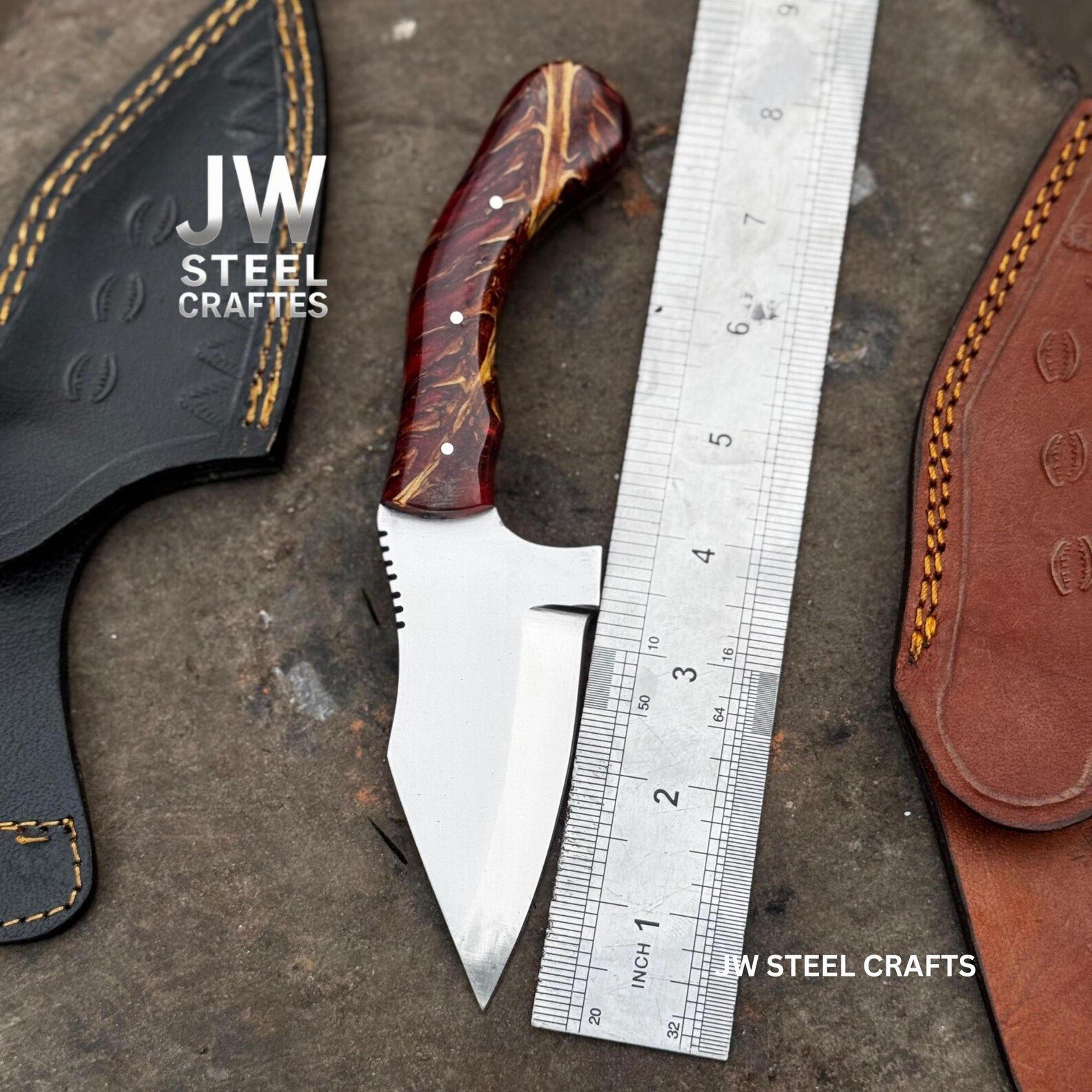 Handcrafted Folding Pocket Knife With Artisan Resin Handle And Stainless Steel Blade  Perfect 3