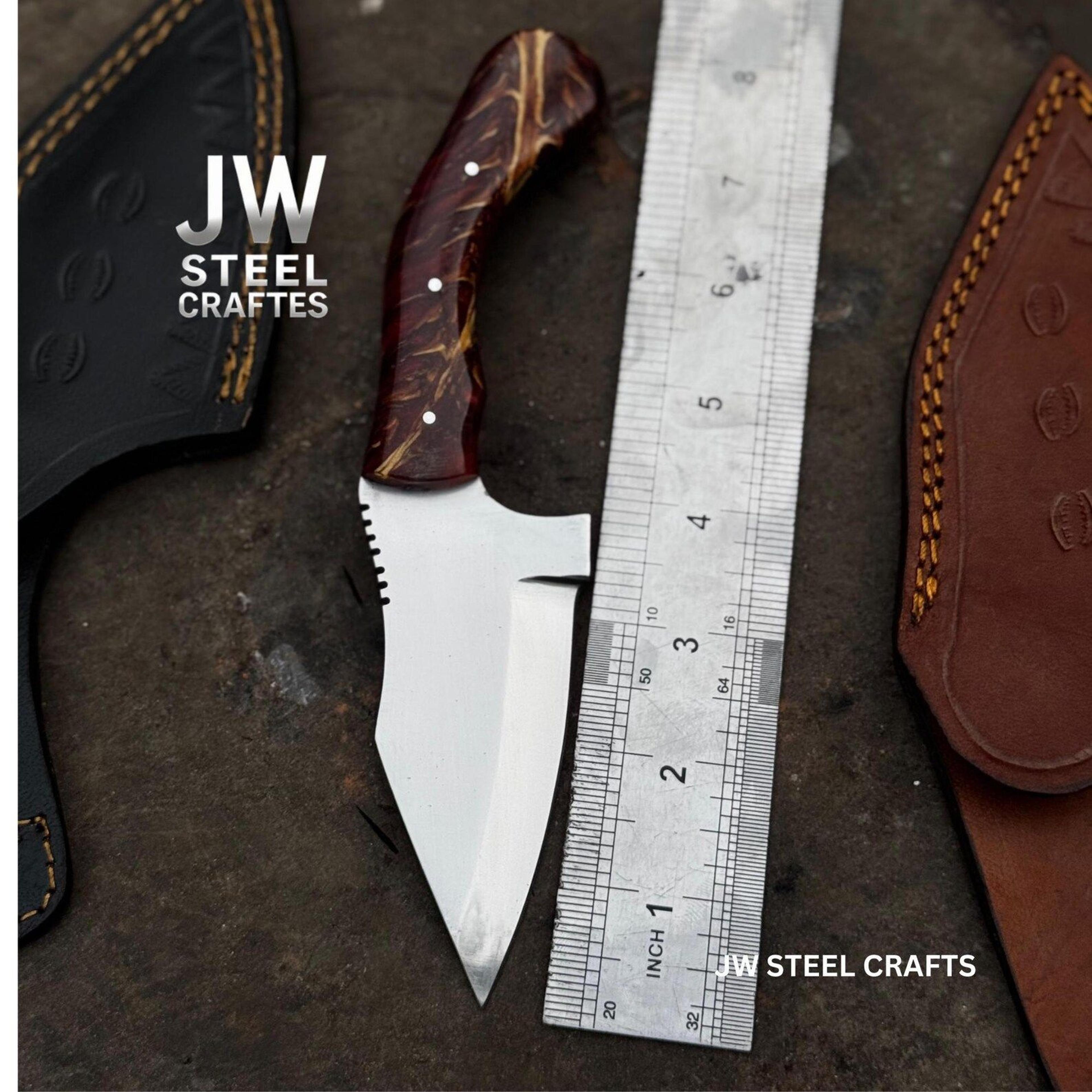 Handcrafted Folding Pocket Knife With Artisan Resin Handle And Stainless Steel Blade  Perfect 8