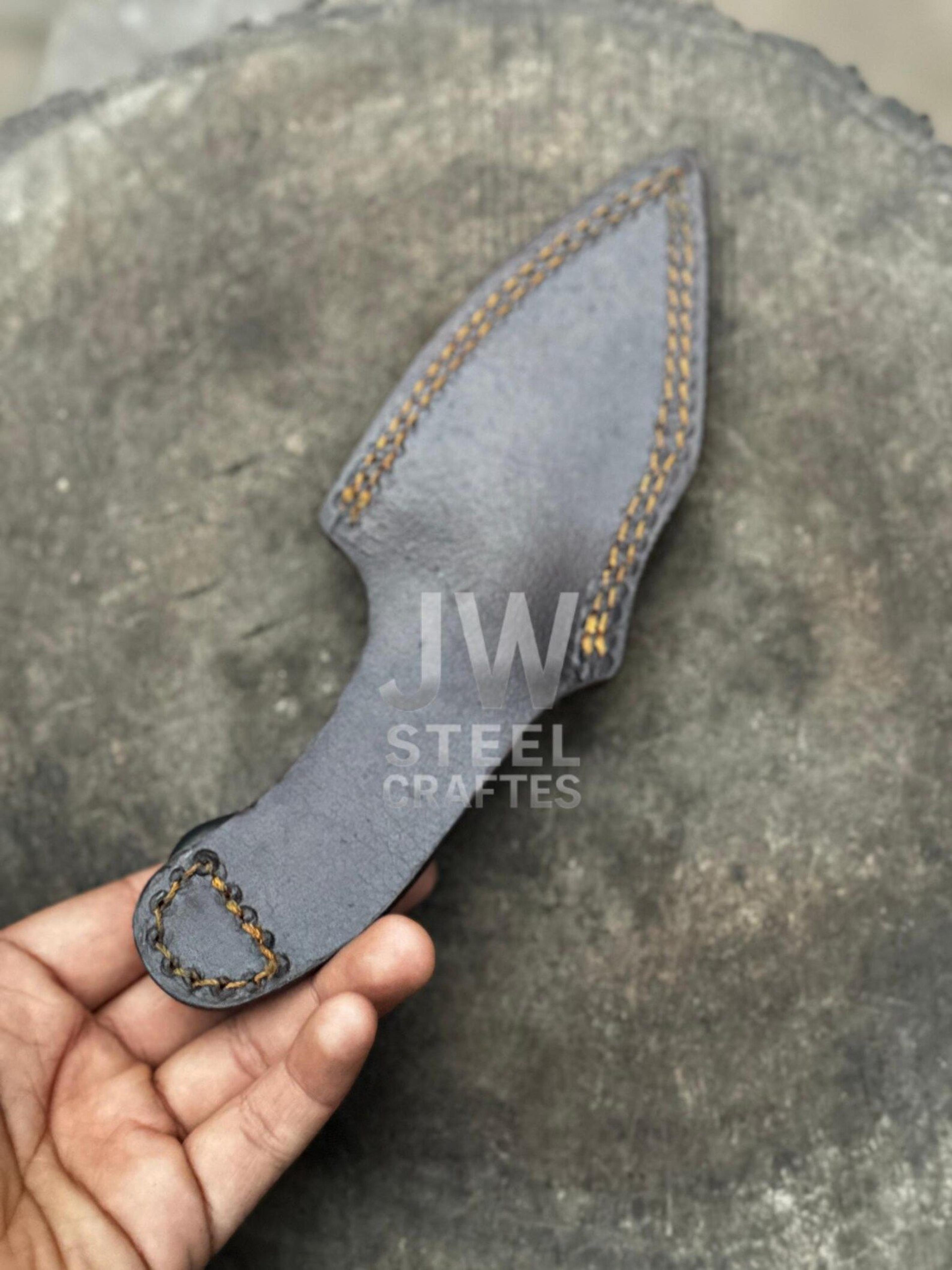 Custom Personalized Damascus Steel Skinner Knife With Handcrafted Leather Sheath  Unique Hunti 2