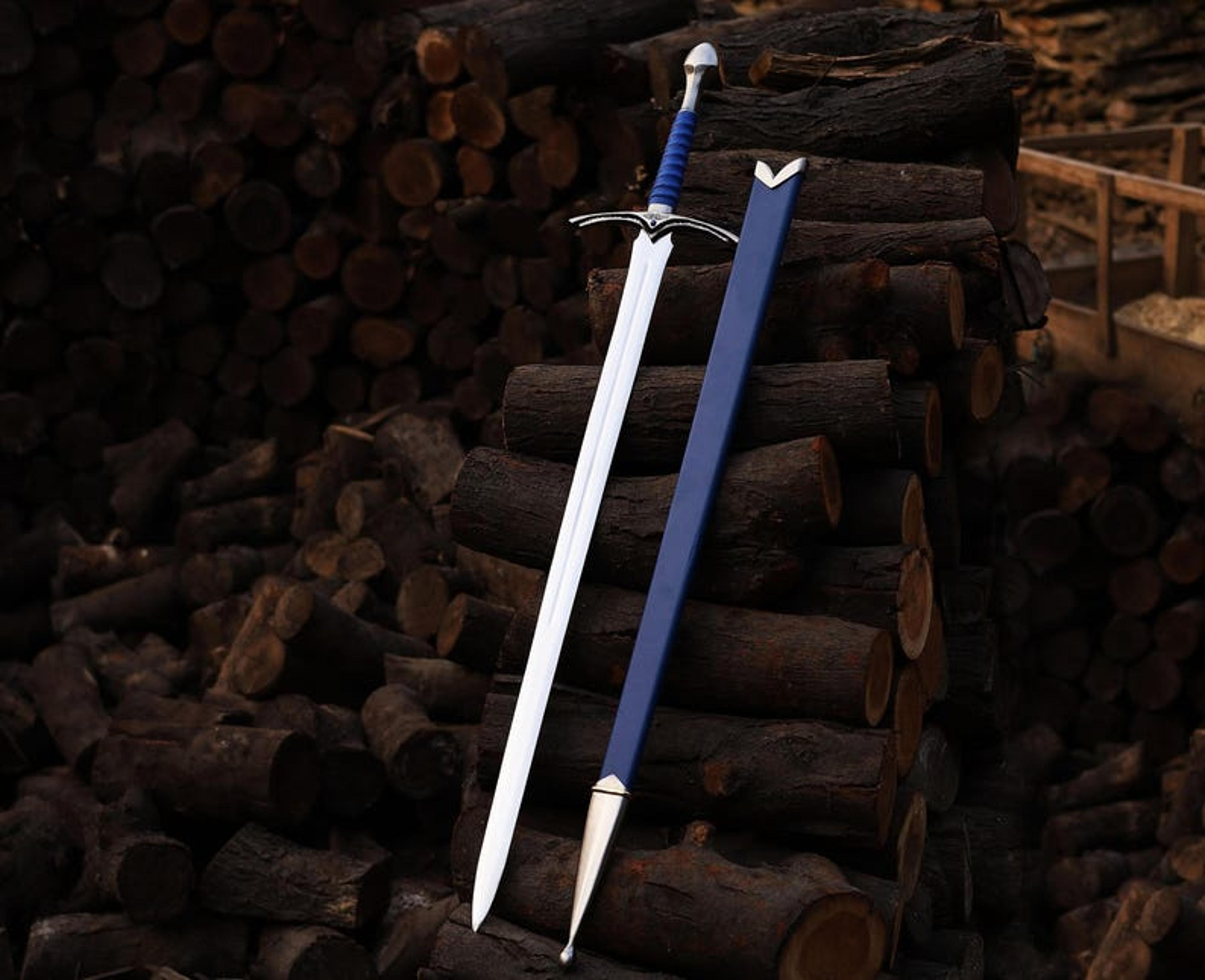 glamdring stainless steel sword with scabbard for men - viking sword best ever gift for cyber monday