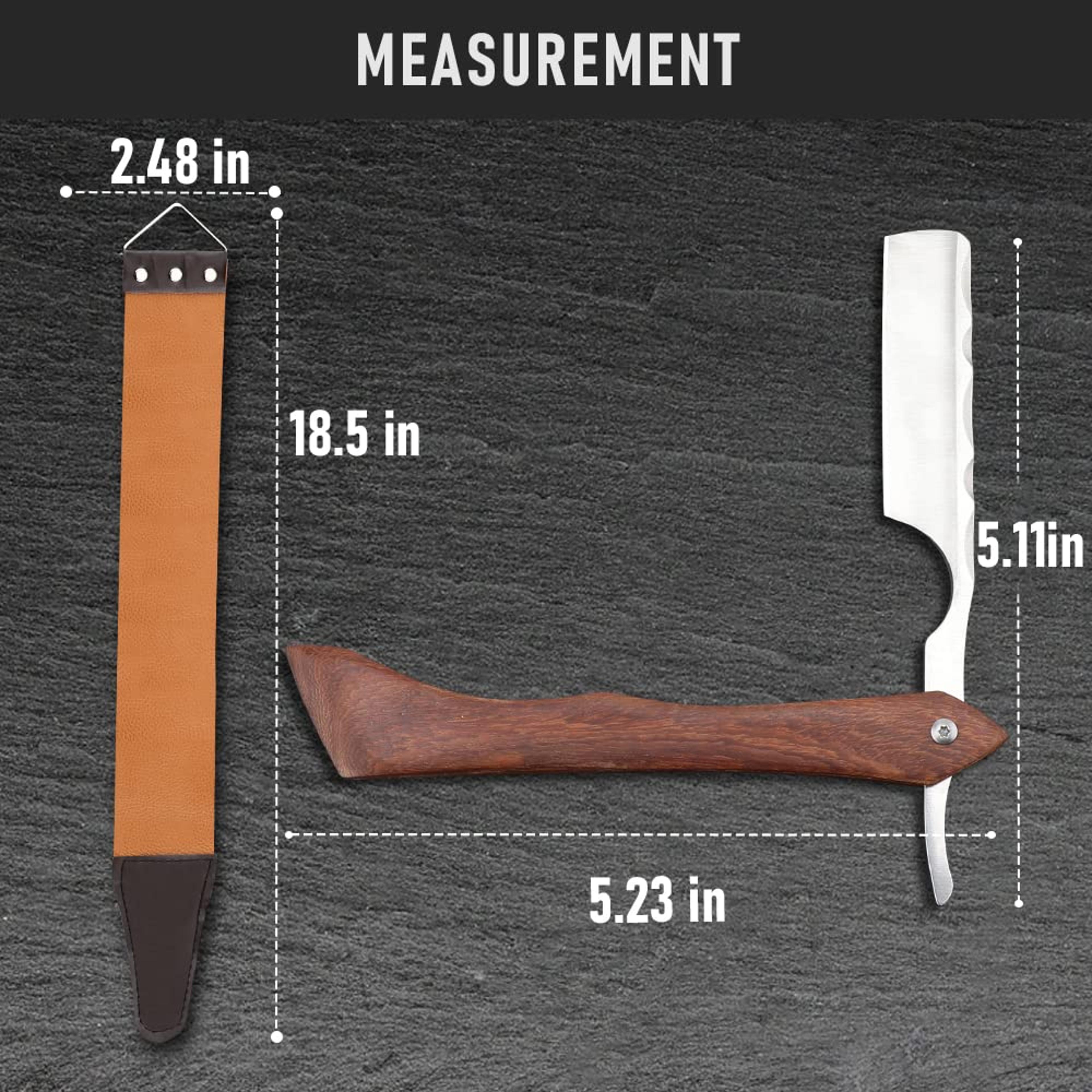 Straight Sharp Razor With Strope  Professional Straight Edge Barber Razor Premium Stainless Steel S 4