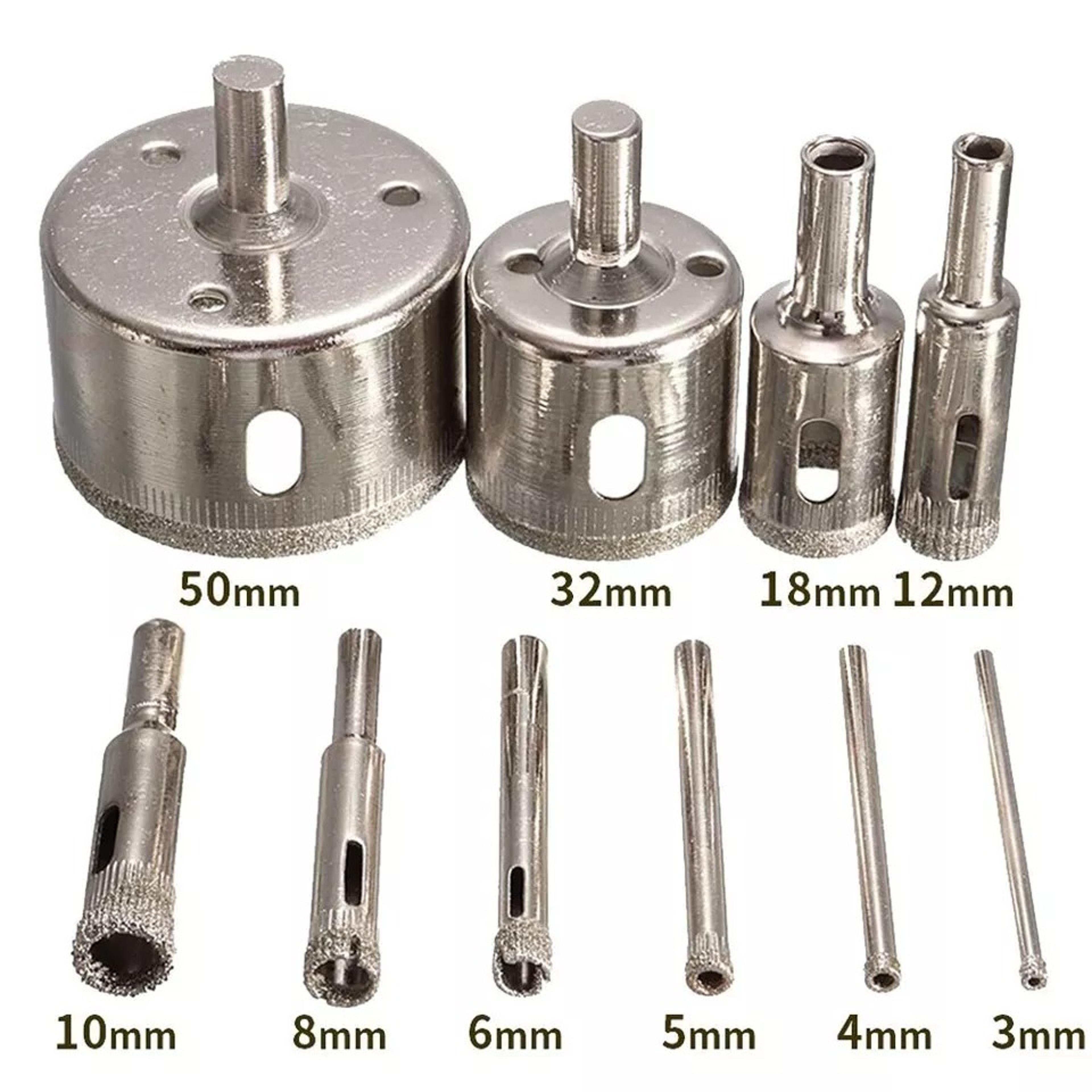 10pcs diamond hole saw drill bit set maker cutter glass ceramic tile porcelain