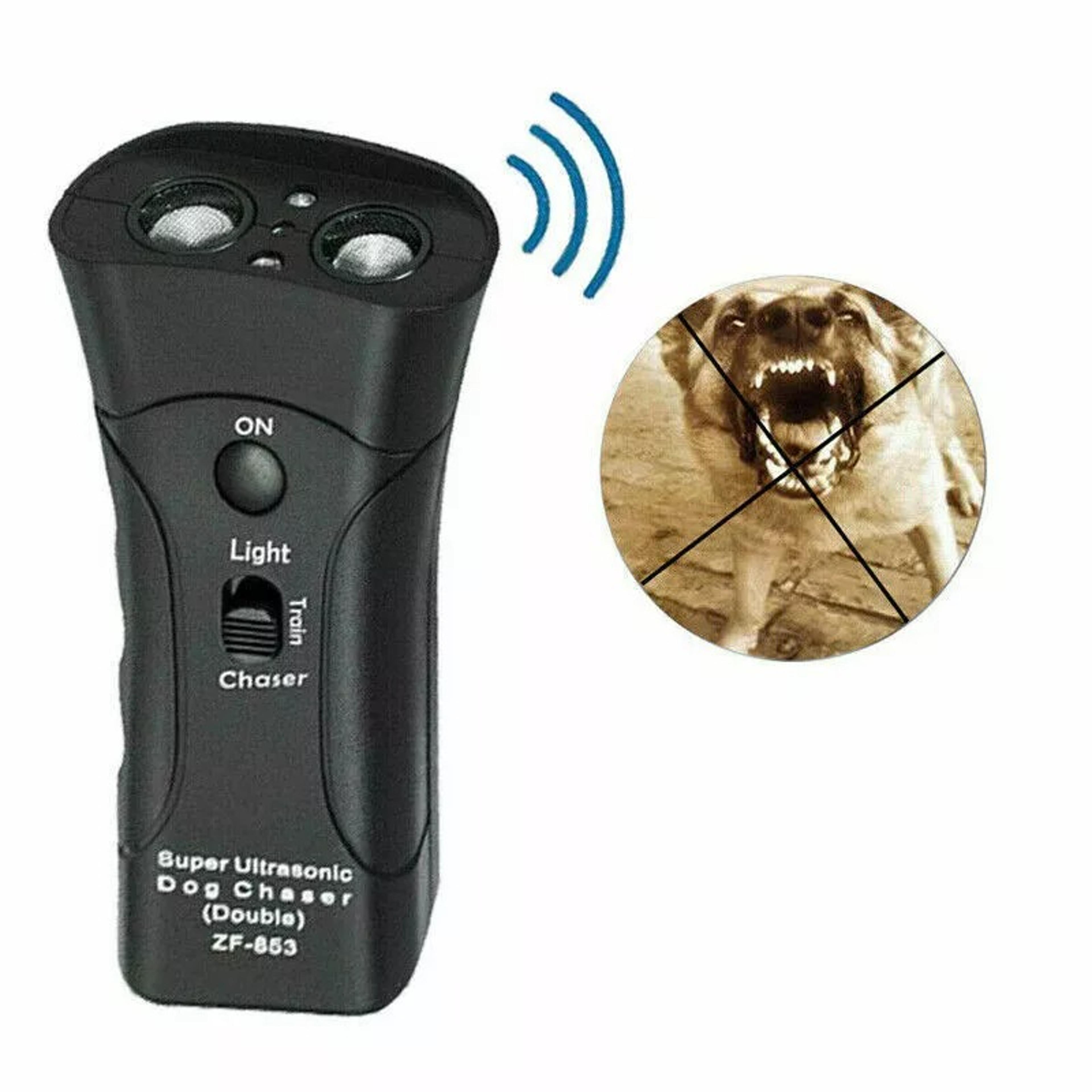 ultrasonic anti dog barking trainer led light gentle chaser pet gentle sonics