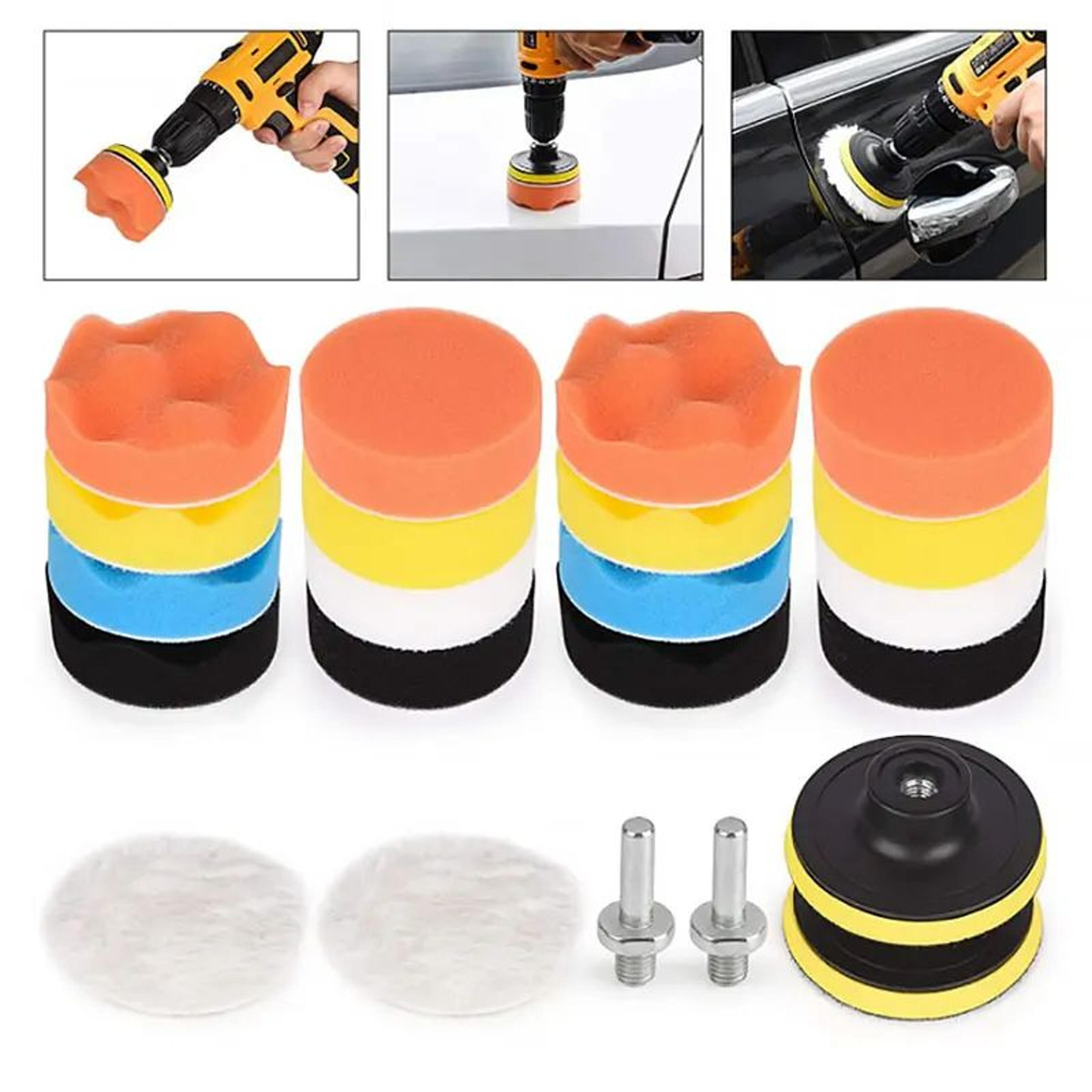 Polishing Sponge Pads Kit Washable Wool Foam Buffing Waxing Clean Polish Set For Car Polisher Motor 4
