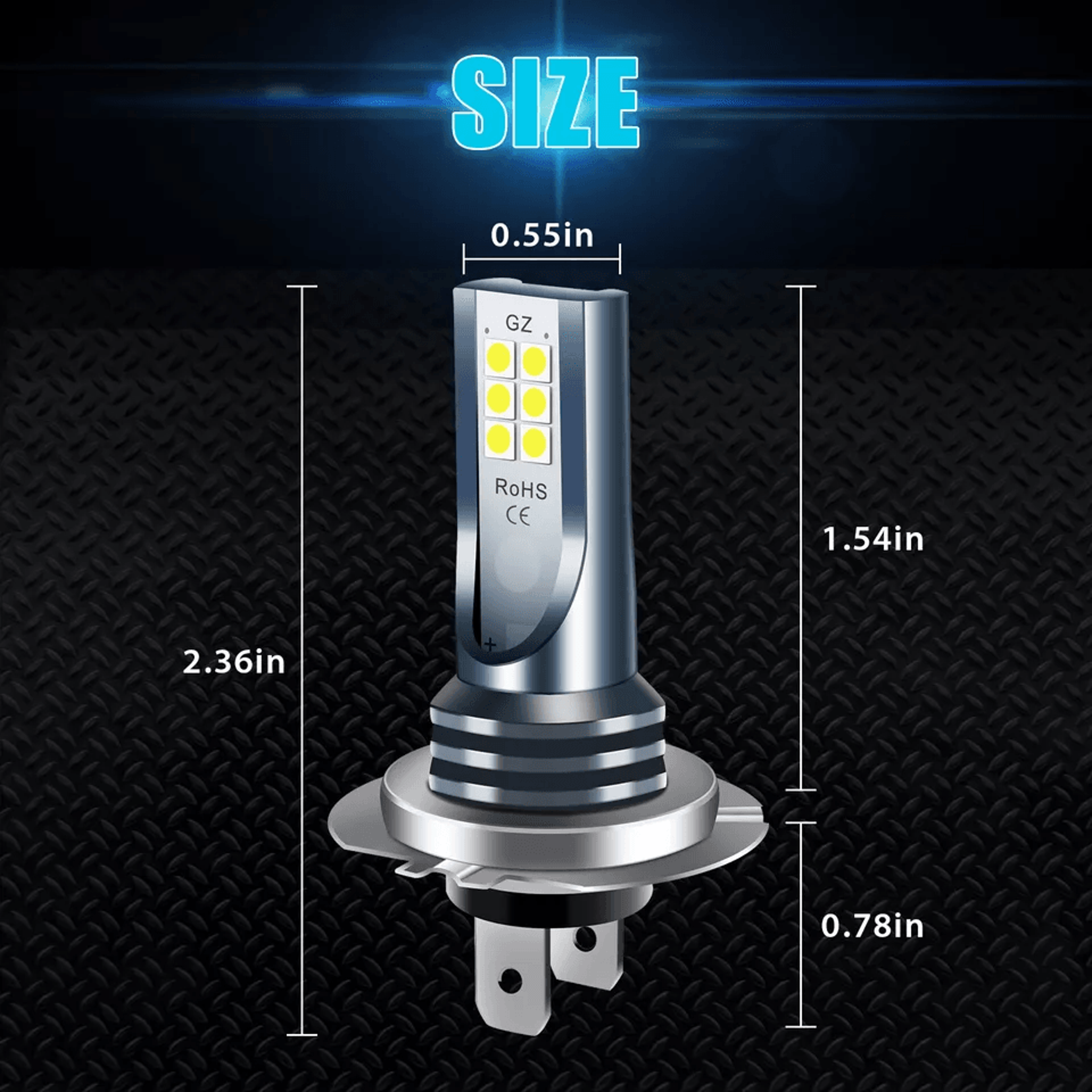 Super Bright White LED Fog Driving Light Bulbs High Power Kit With Adjustable Angle And Waterproof  7