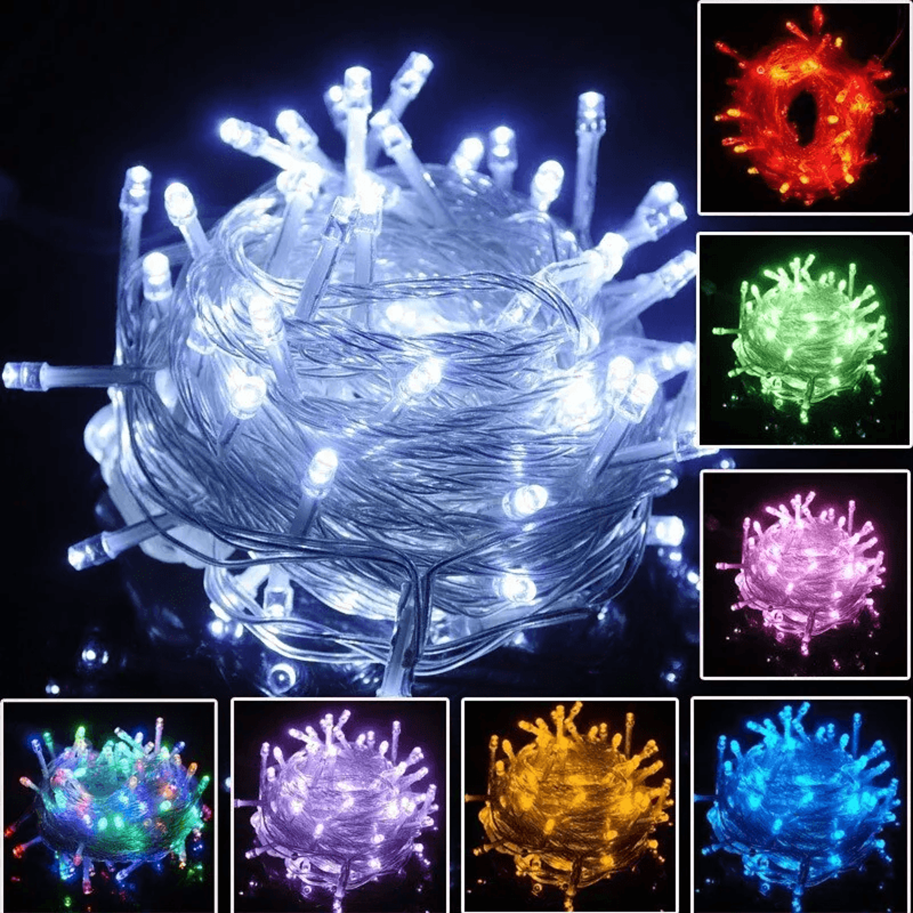 xmas led fairy string lights, waterproof christmas tree lights for indoor & outdoor home decor