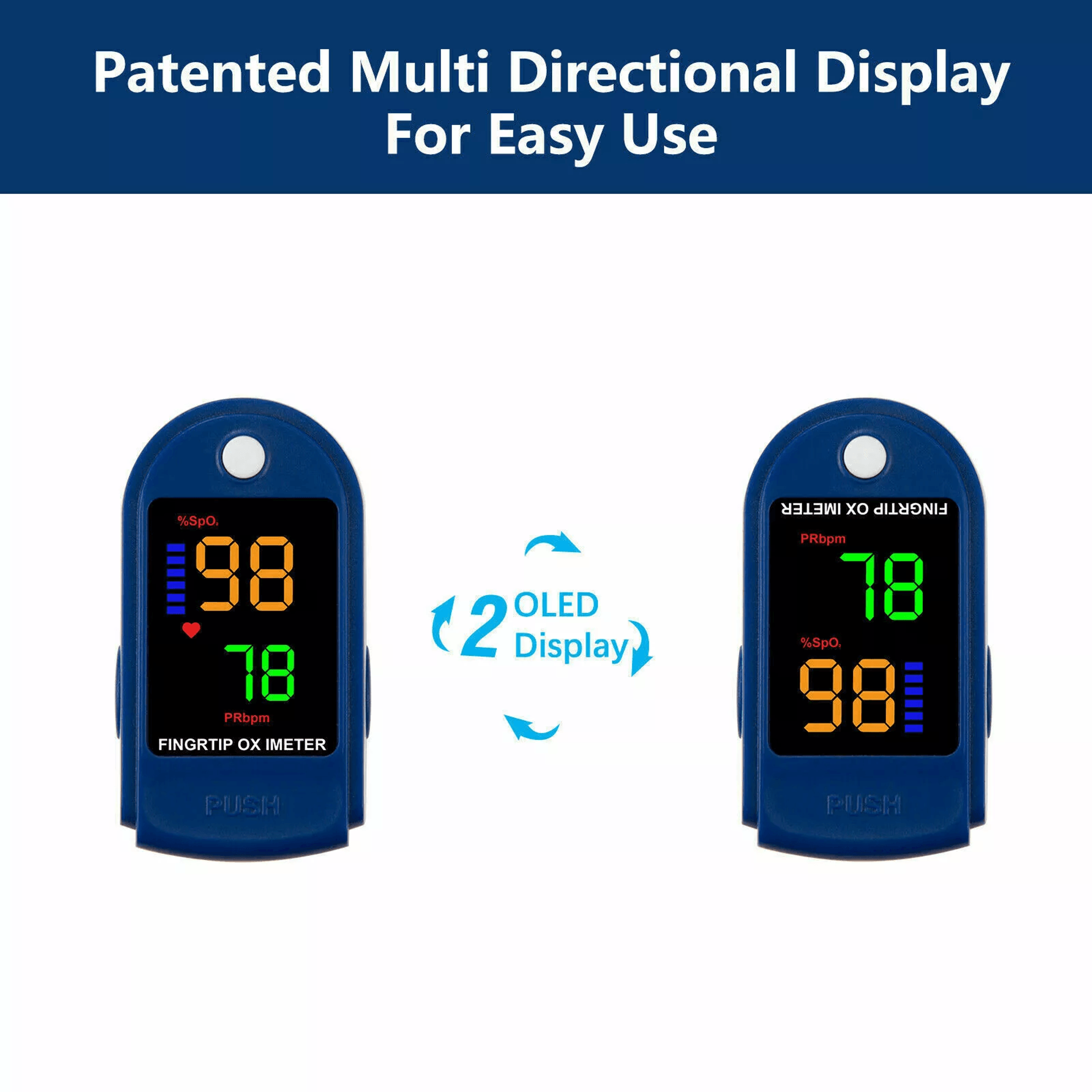 Finger Tip Pulse Oximeter Meter SpO2 Oxygen Saturation Heart Rate Monitor Portable Blood Oxygen Sen 9