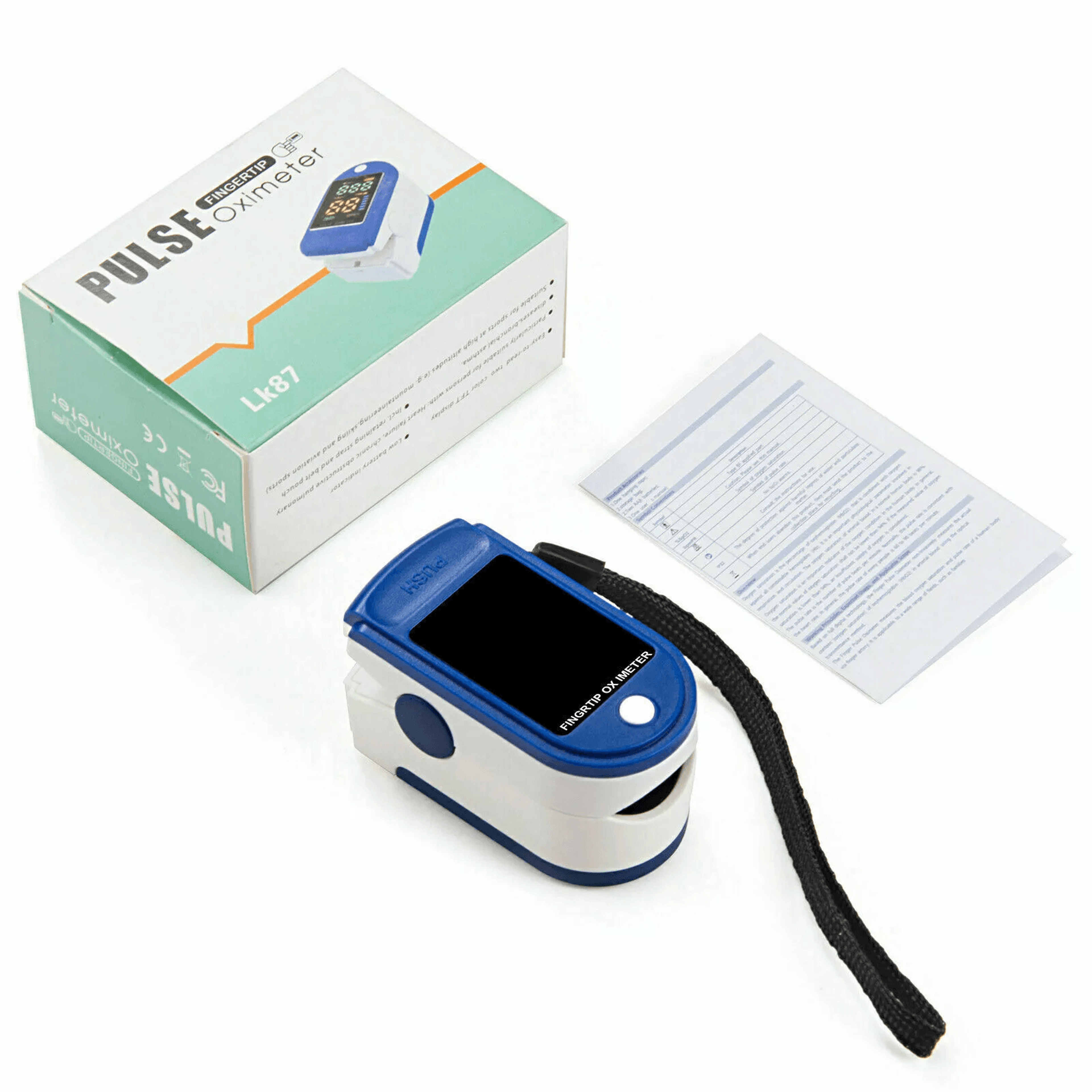 Finger Tip Pulse Oximeter Meter SpO2 Oxygen Saturation Heart Rate Monitor Portable Blood Oxygen Sen 3