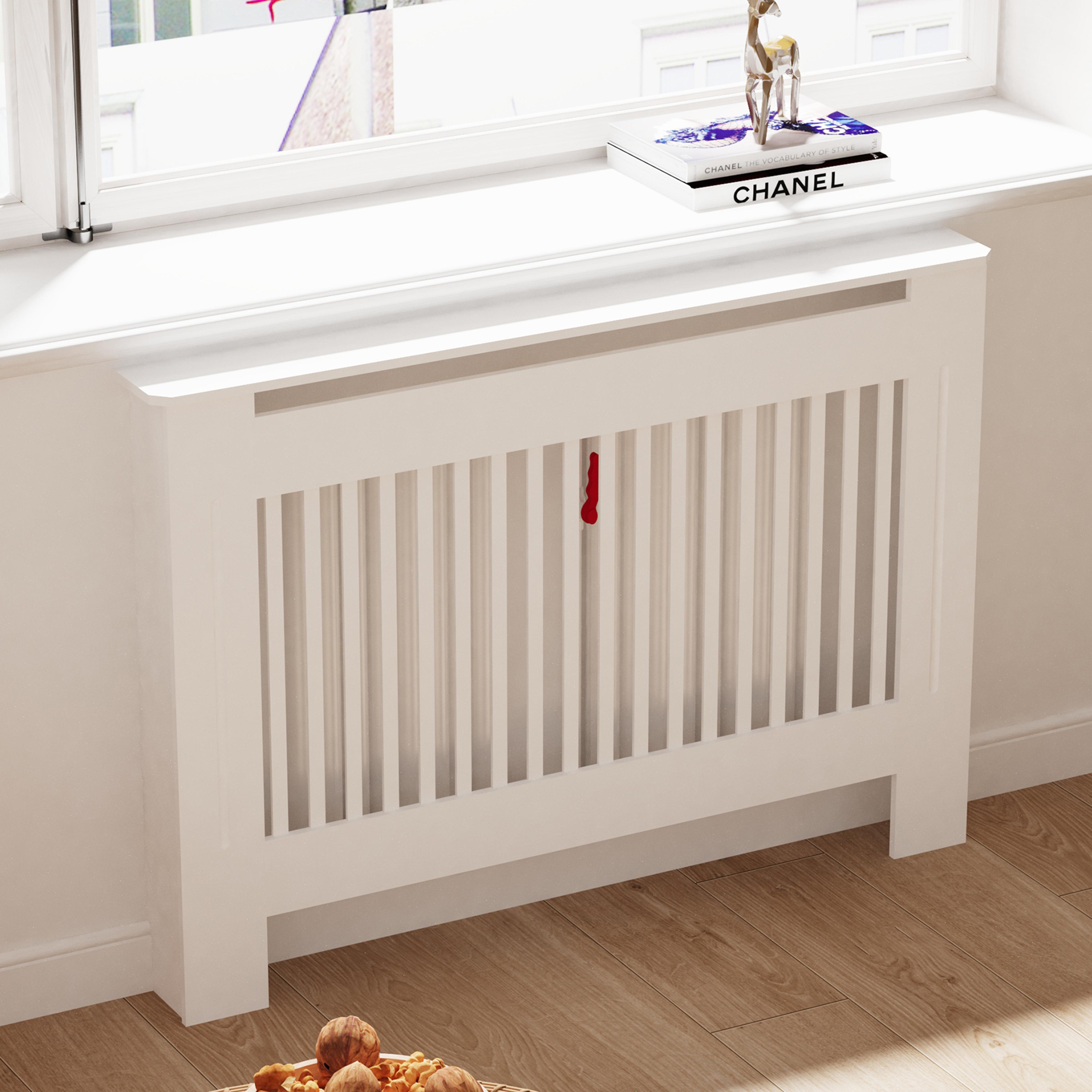 white radiator cover wall cabinet mdf, modern wood cabinet grill cover for living room decor