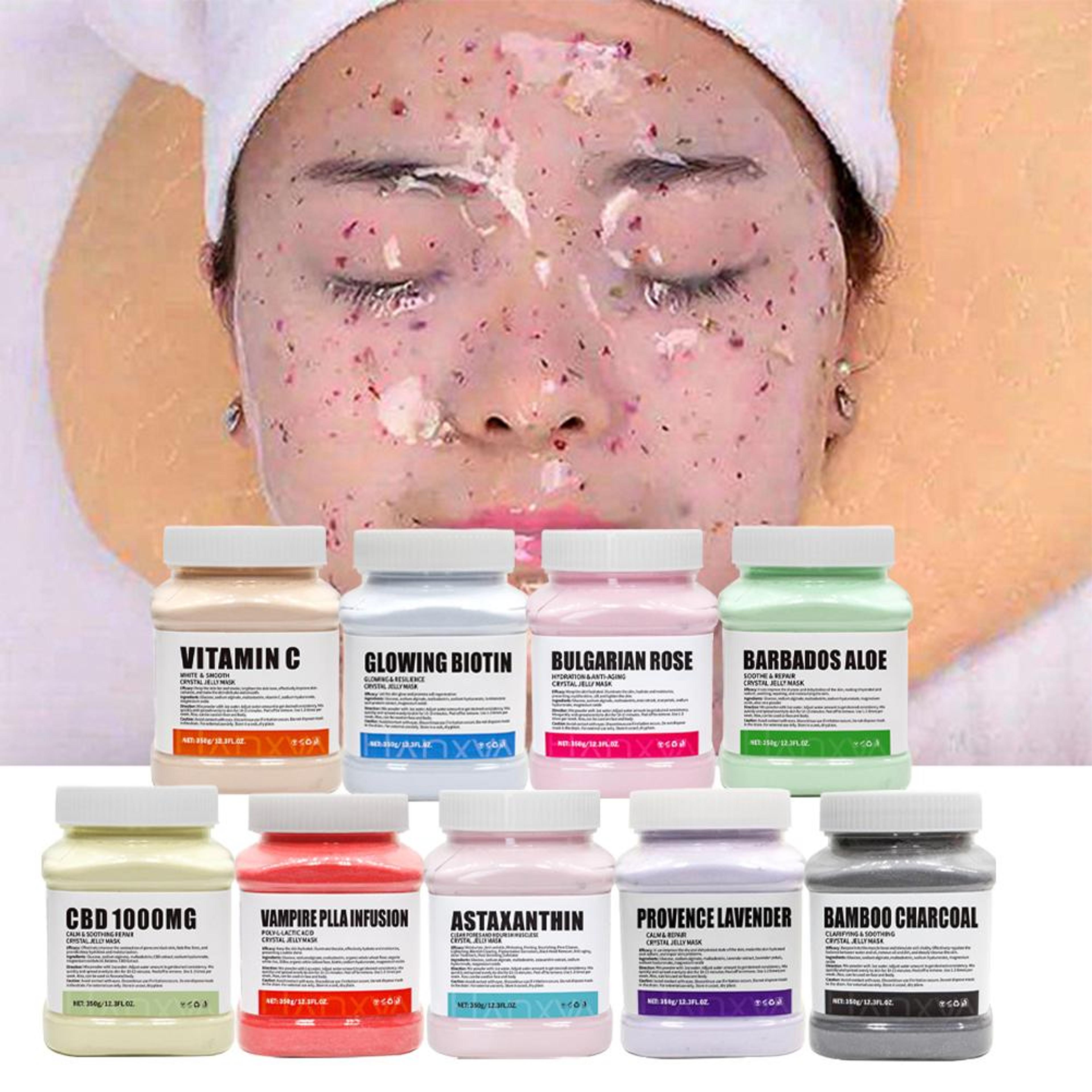 hydrated nourished jelly mask for facial professional rose smooth skin care powder peel off gel mask