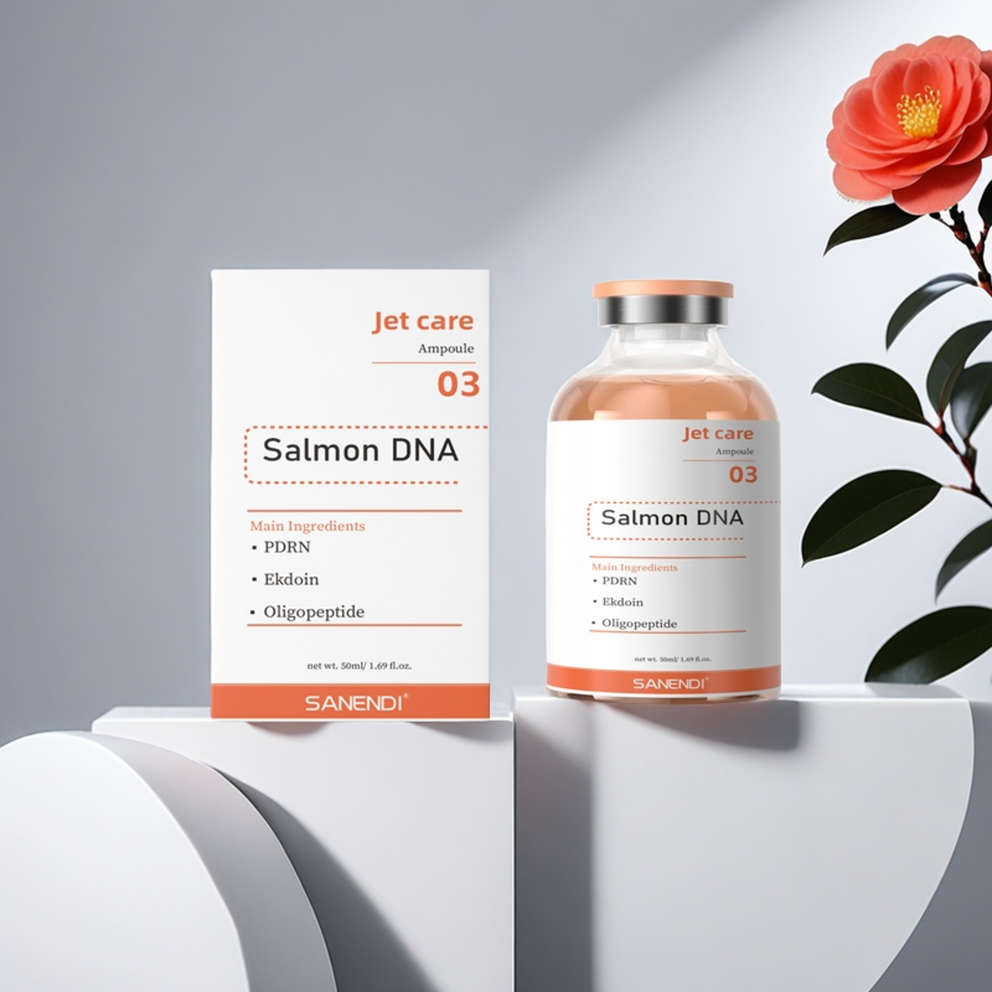 salmon water oxygen stem cell serum ampoule spray, anti-aging peeling moisturizing jet care skincare treatment