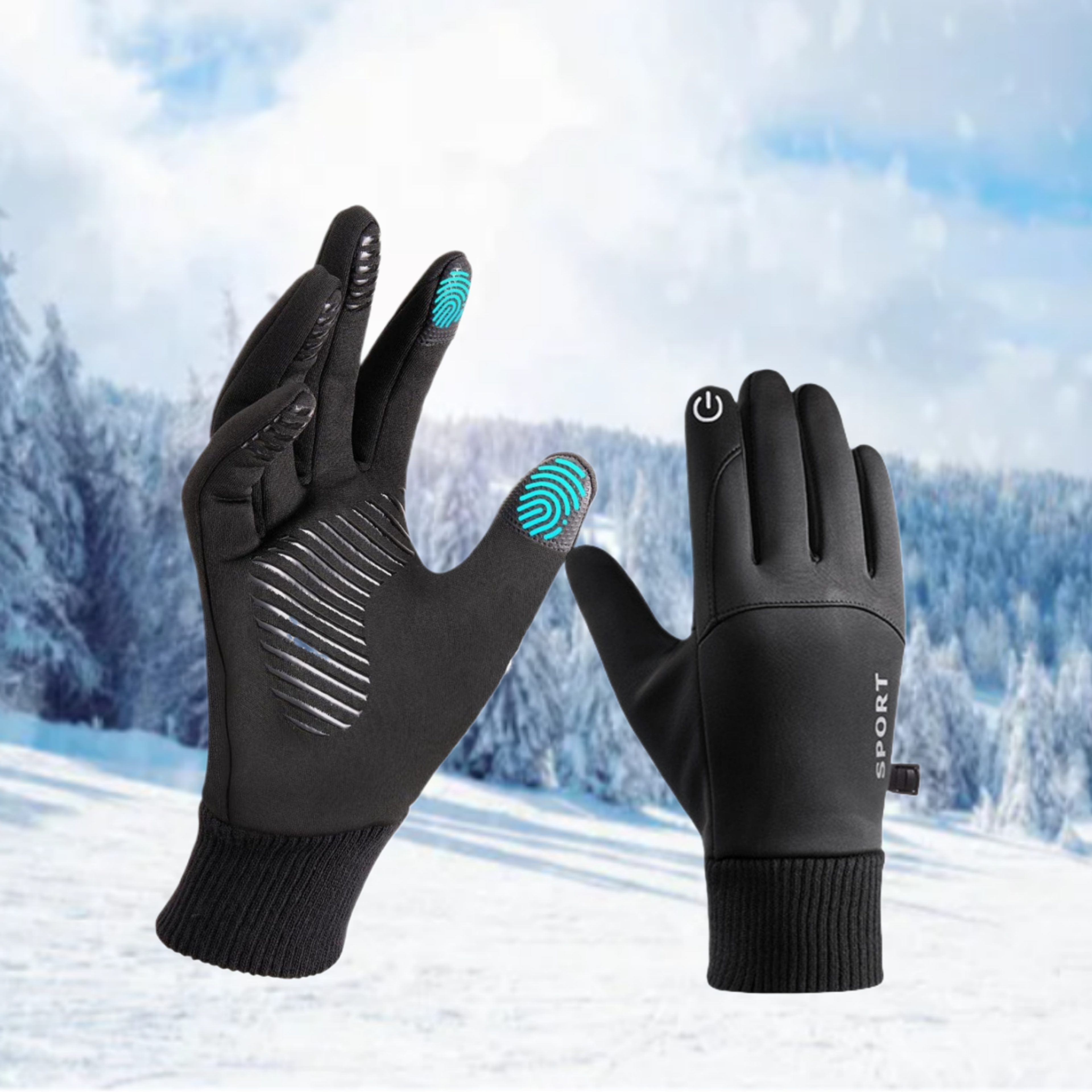 winter gloves men women touch screen warm thermal windproof water resistant gloves for driving, running, ski