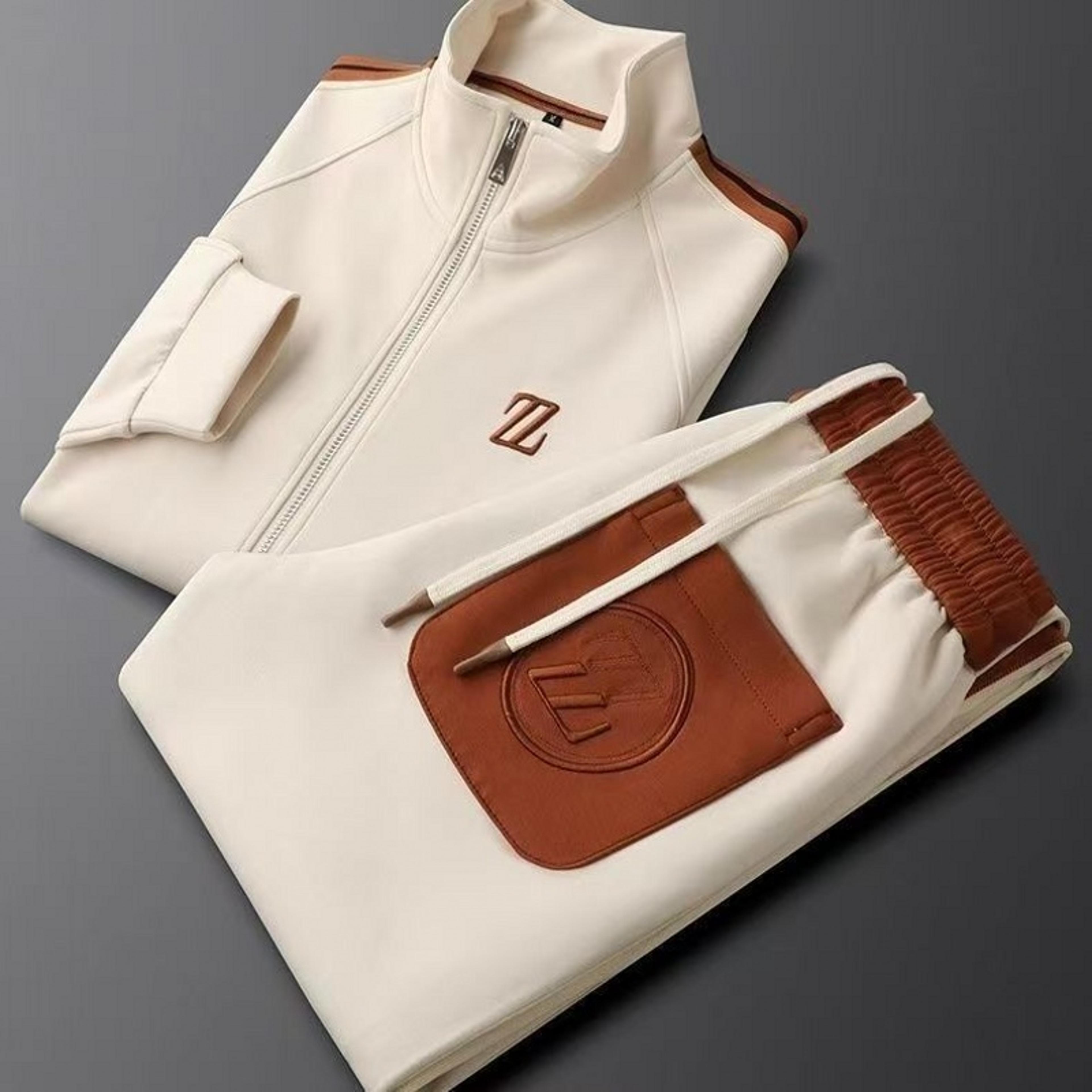 spring autumn fashion embroidered logo mens sports leisure jacket pants 2-piece set, youth street party brand men set
