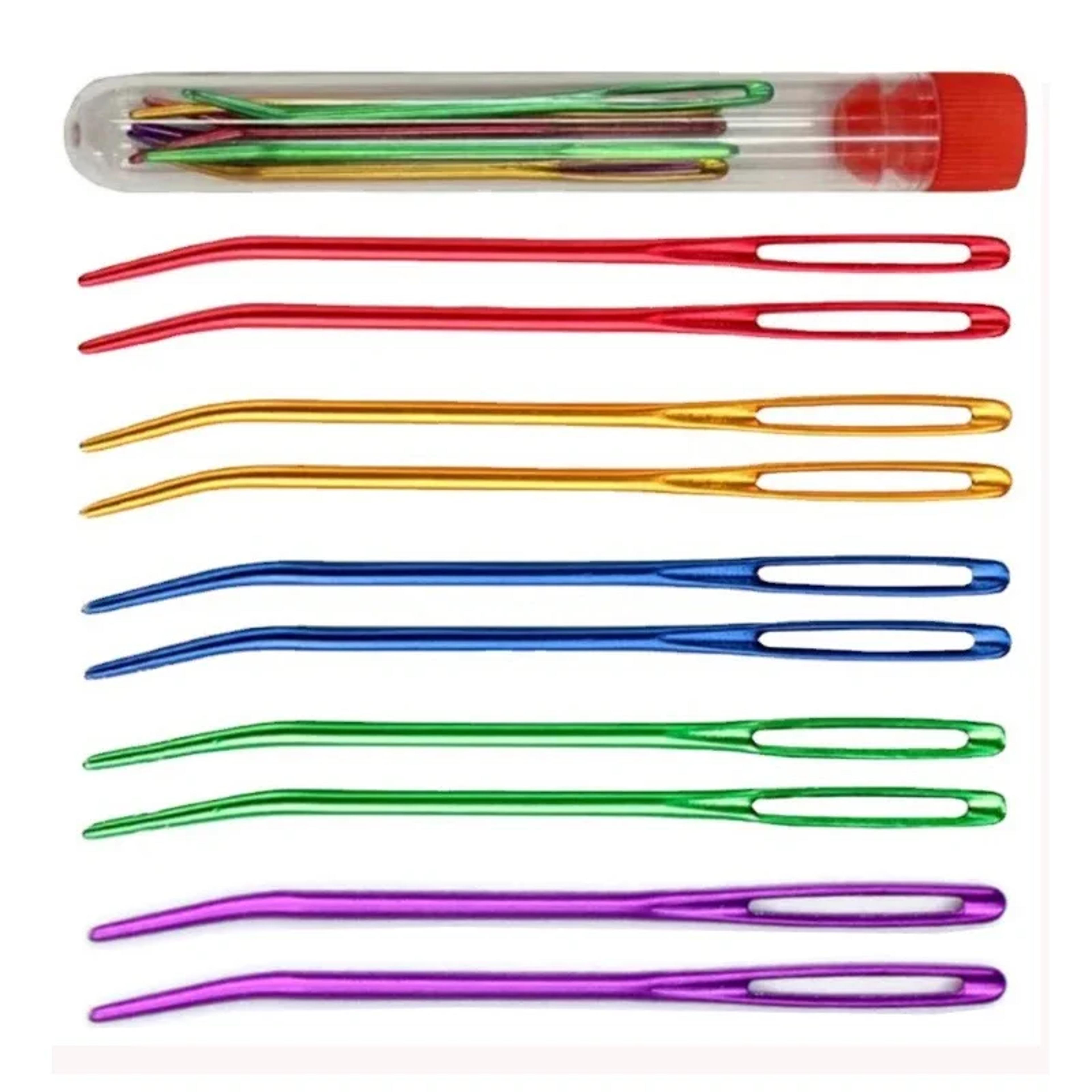 big eye curve bent needle, yarn knitting weaving needles for crochet, tapestry & diy sewing accessories