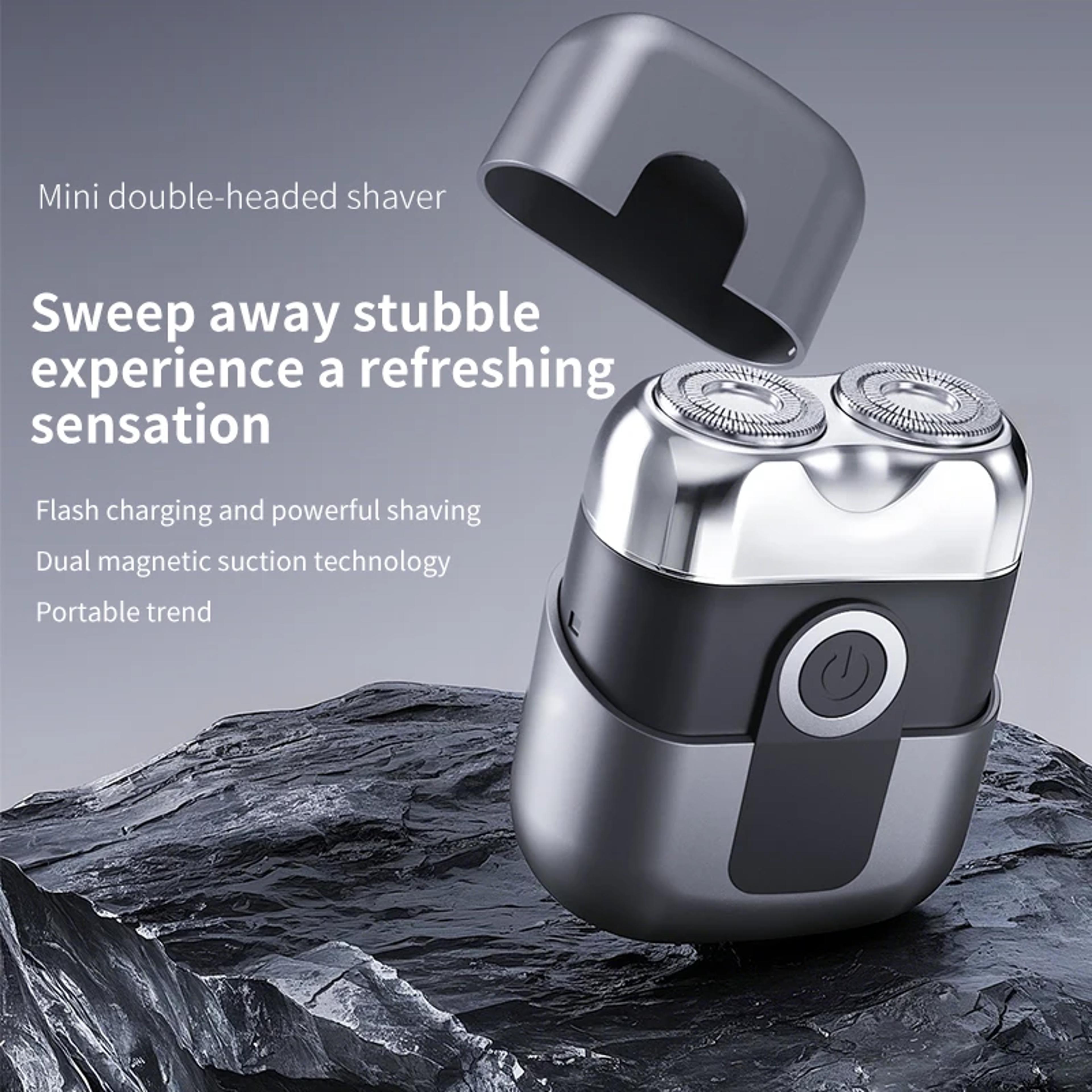 mini electric shaver, compact and fast charging, portable men's car shaver for home use, gift for father and boyfriend
