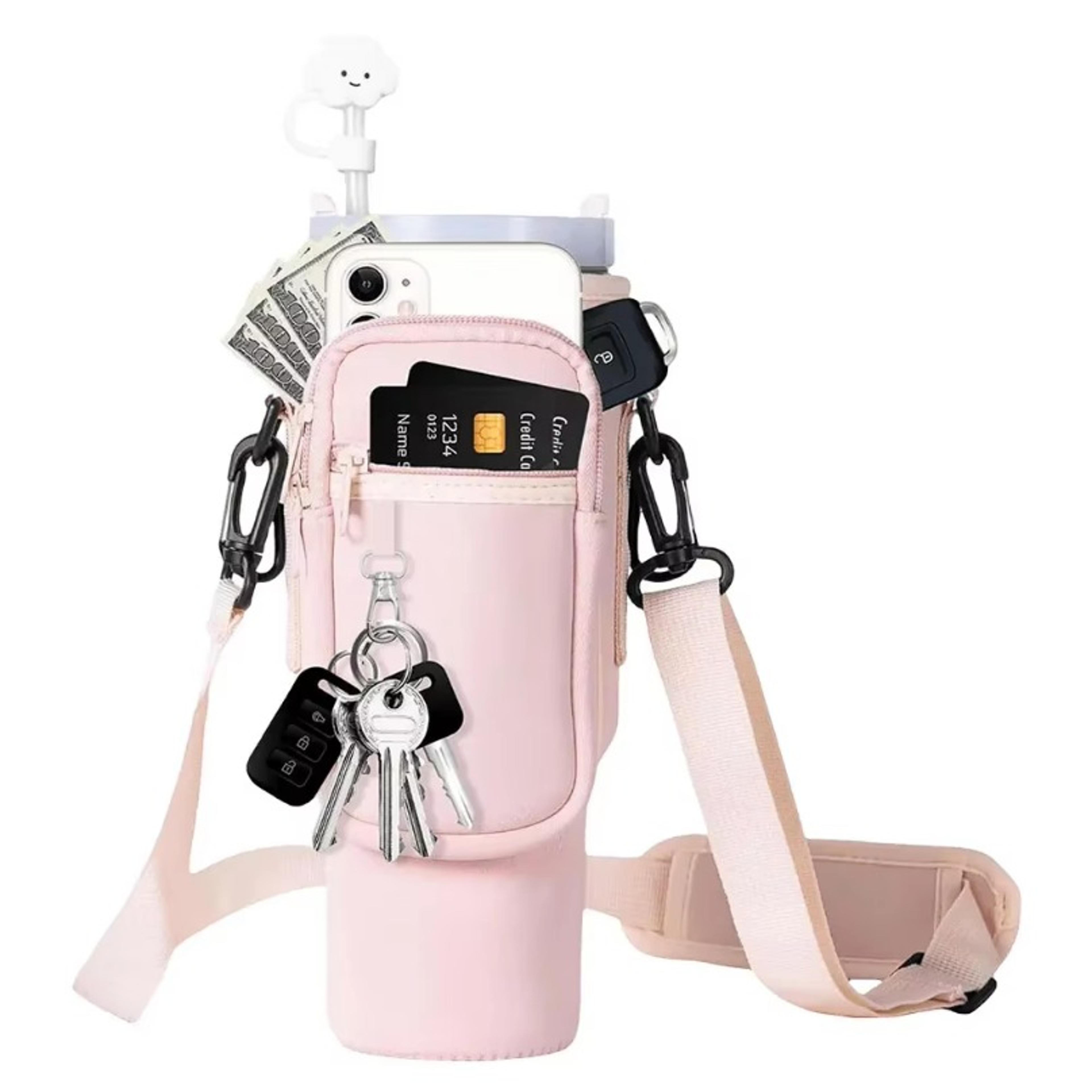 HydraGo Water Bottle Carrier Bag With Strap  Storage Pocket For Stanley Quencher 6