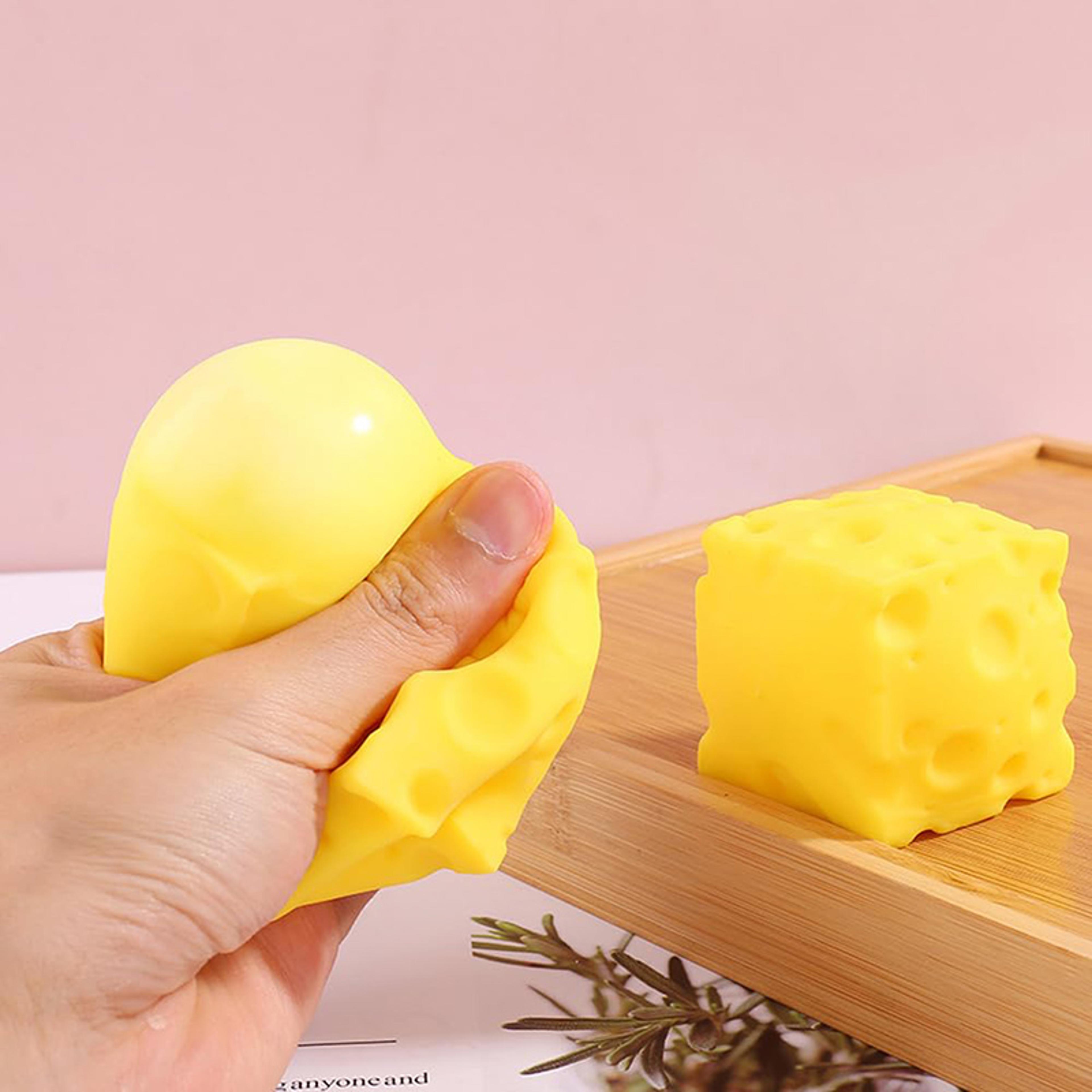 Cheese Cube Stress Relief Fidget Toy For Focus Relaxation  Sensory Fun 1