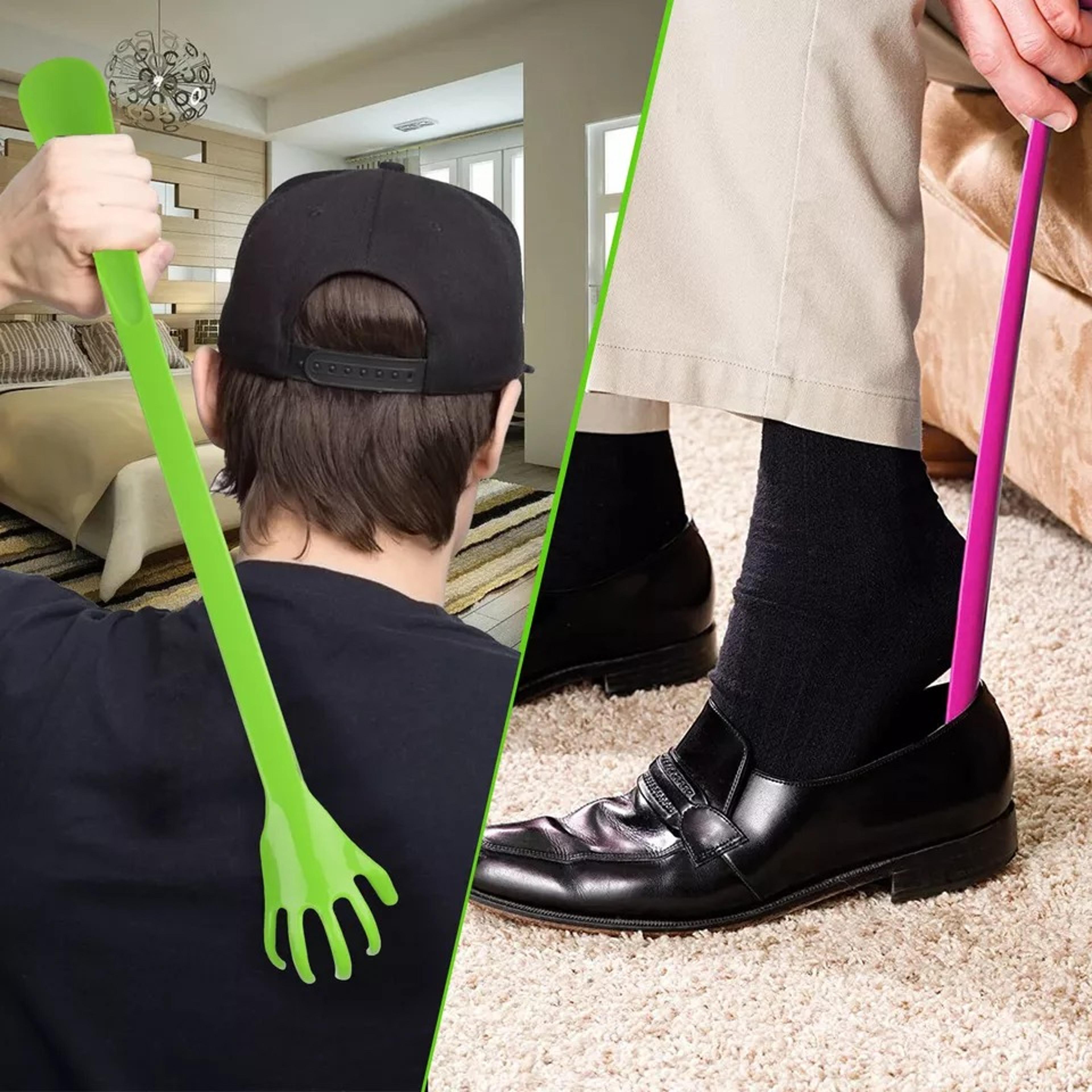 handle back scratcher pick itch relief massager plastic long shoehorn