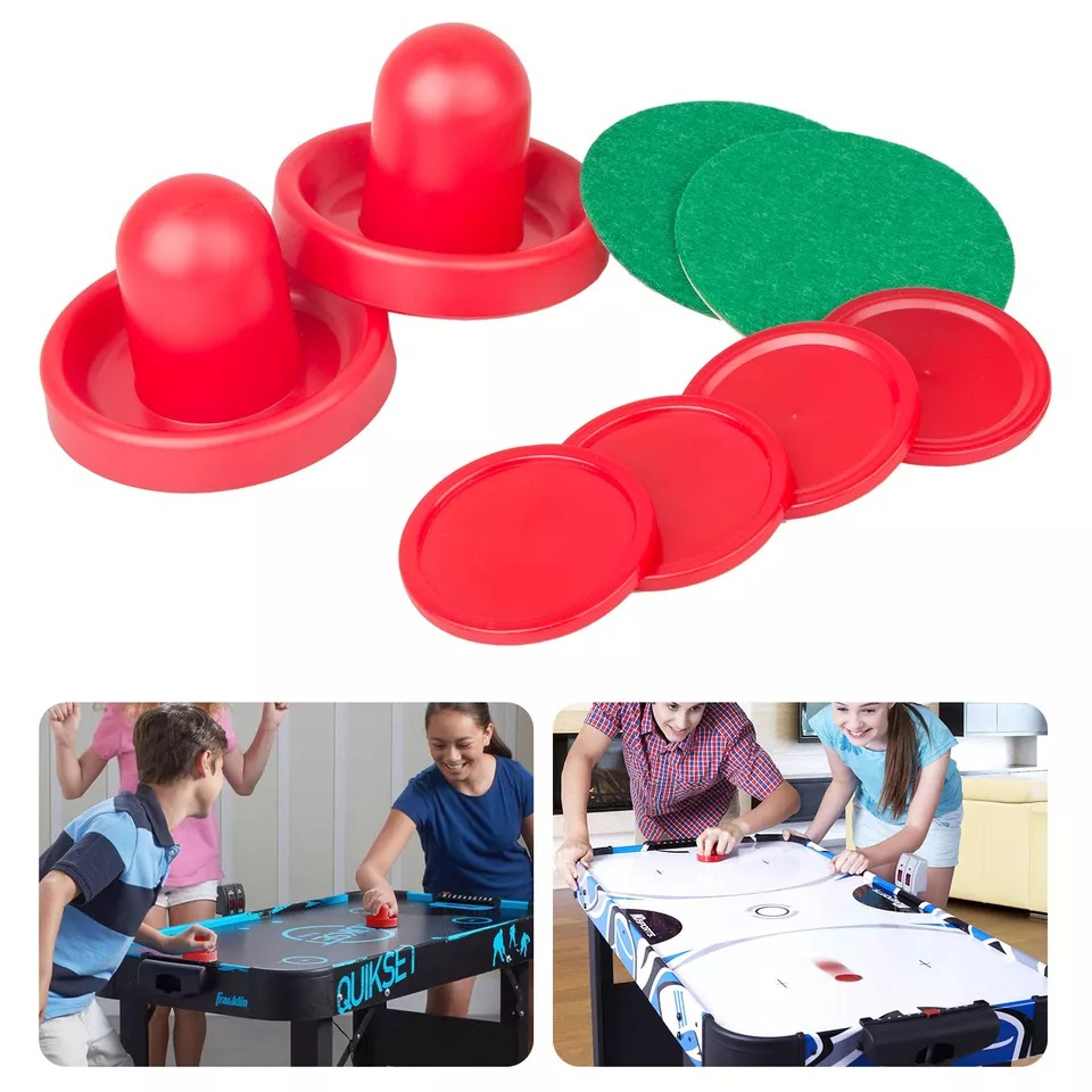 air hockey set home table game replacement accessories 2-pucks 4-slider pusher