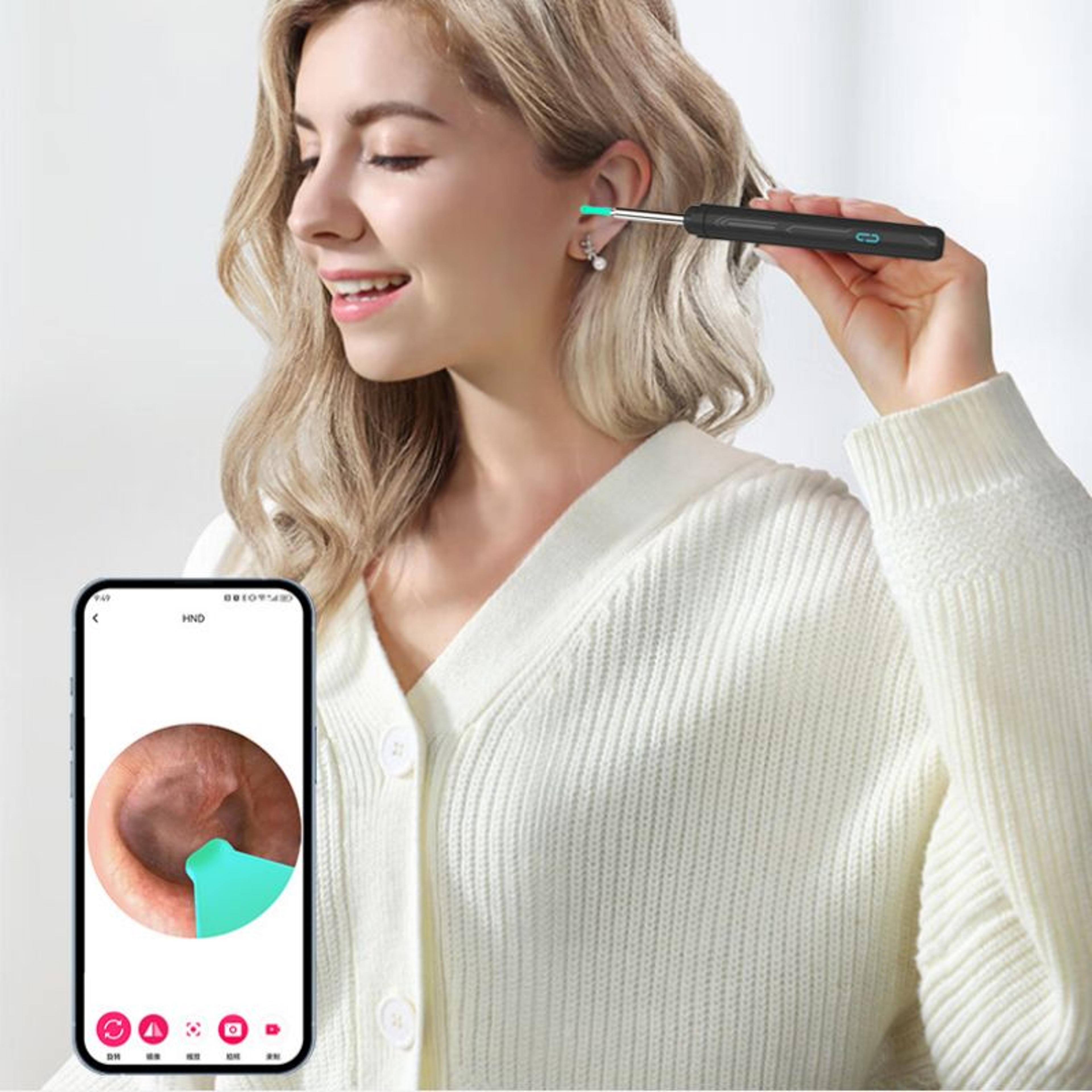 ear wax removal tool with hd camera, 3-in-1 otoscope, earpick & endoscope cleaning set