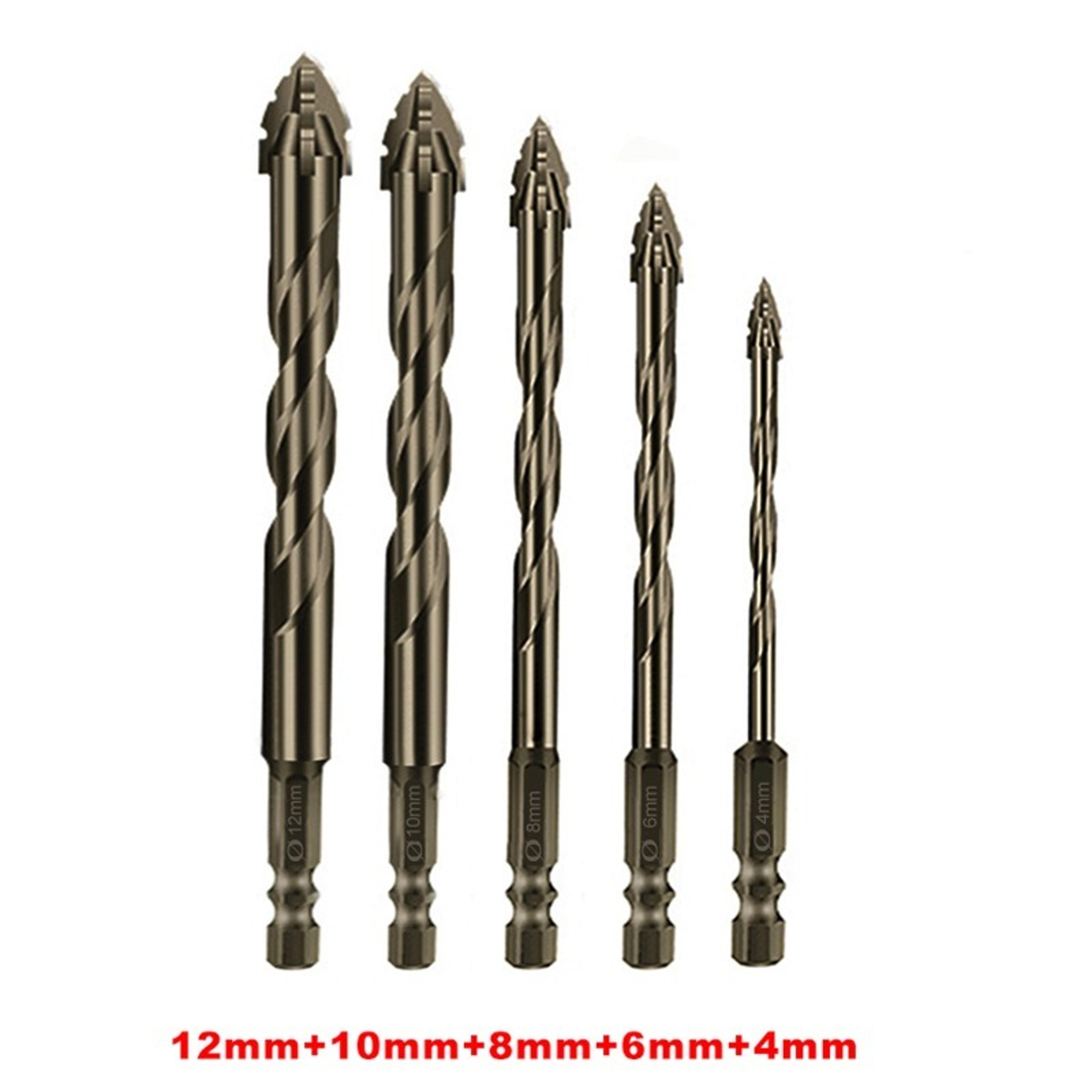 HighFourEdged Serrated Eccentric Drill Bit Dry Drilling For Ceramic Tiles Glass Marble  Concrete 9