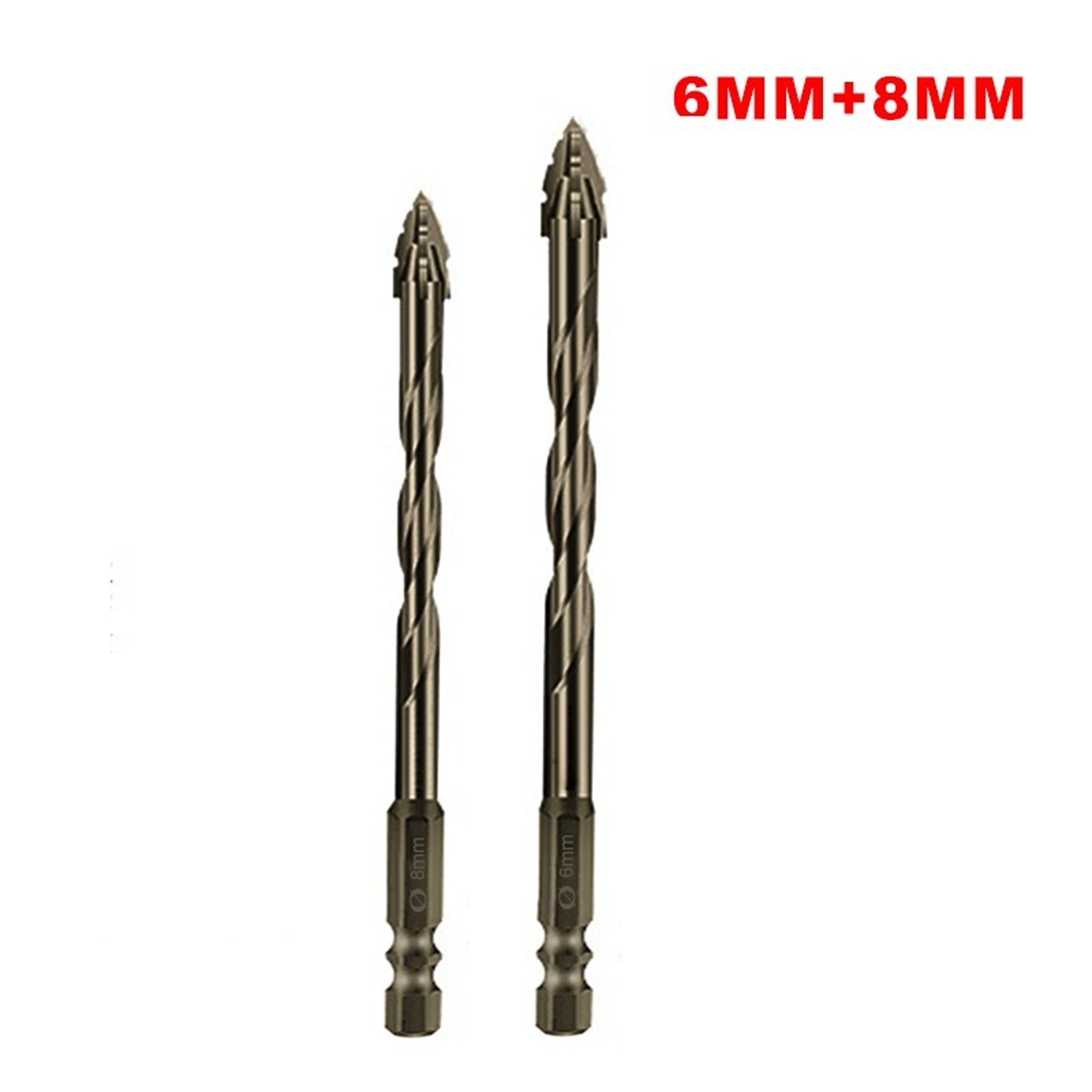 HighFourEdged Serrated Eccentric Drill Bit Dry Drilling For Ceramic Tiles Glass Marble  Concrete 6