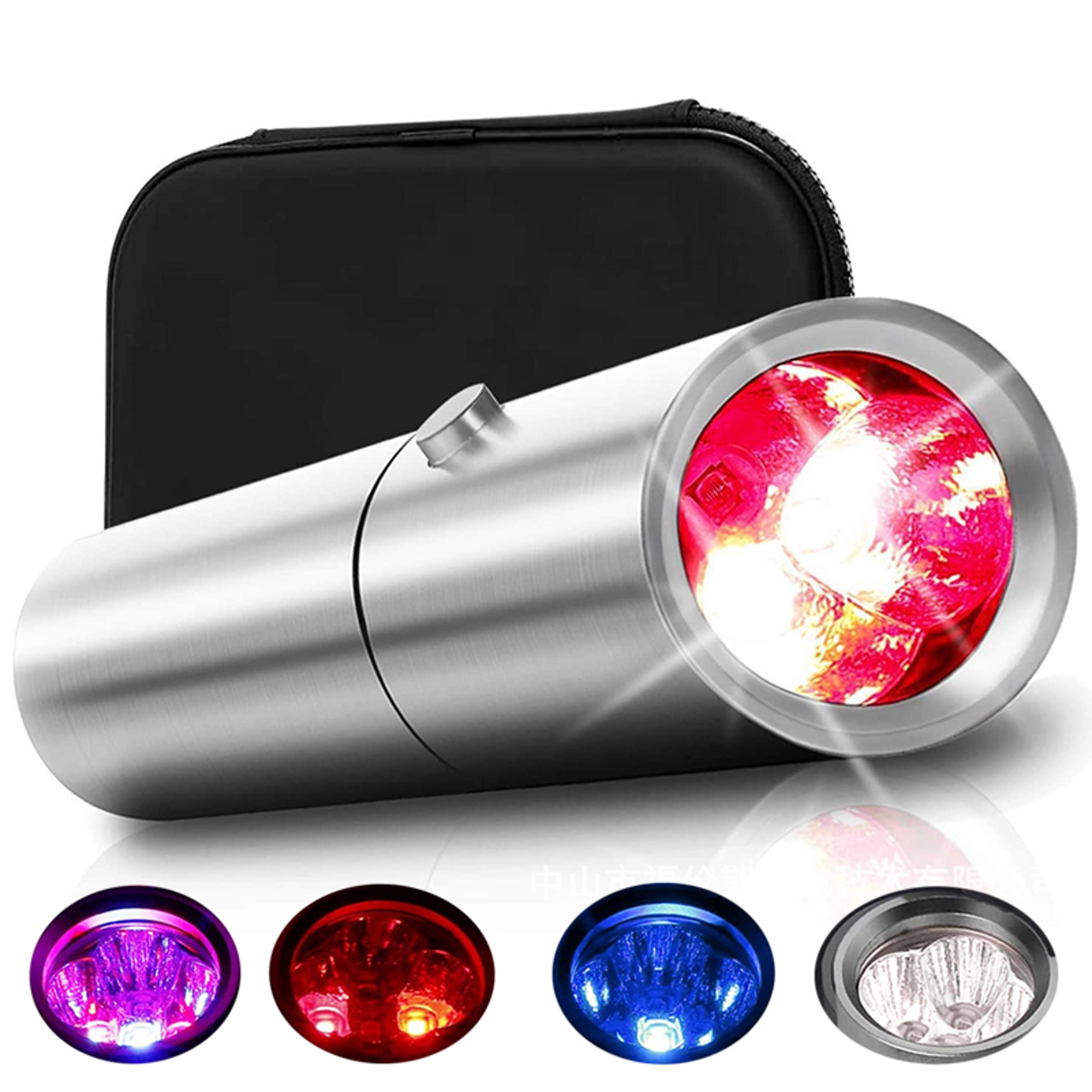 blue & red light therapy device 5 wavelengths for acne, pain relief & skin rejuvenation