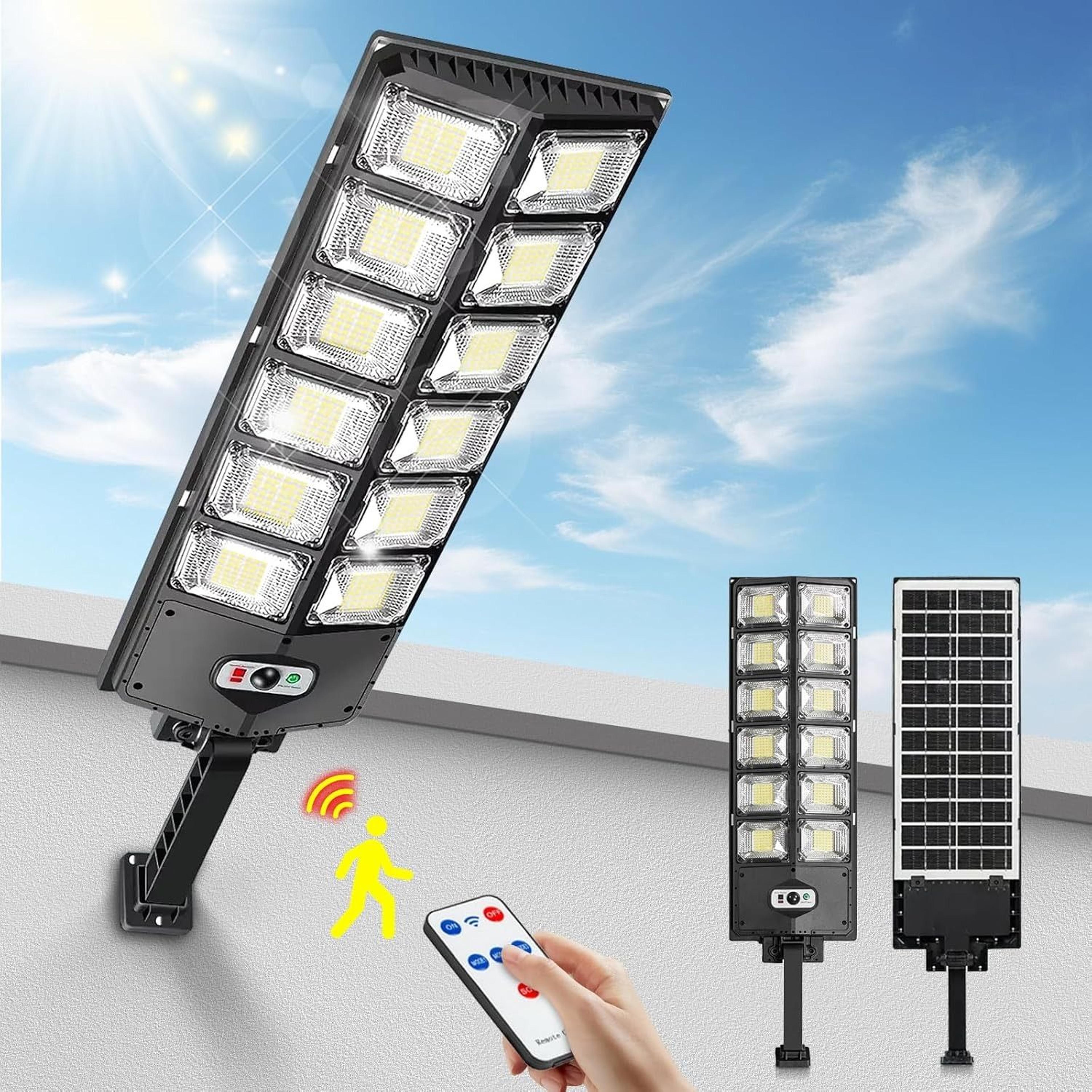 504led ultra-bright solar street light – wide angle motion sensor, remote control, energy-efficient, waterproof