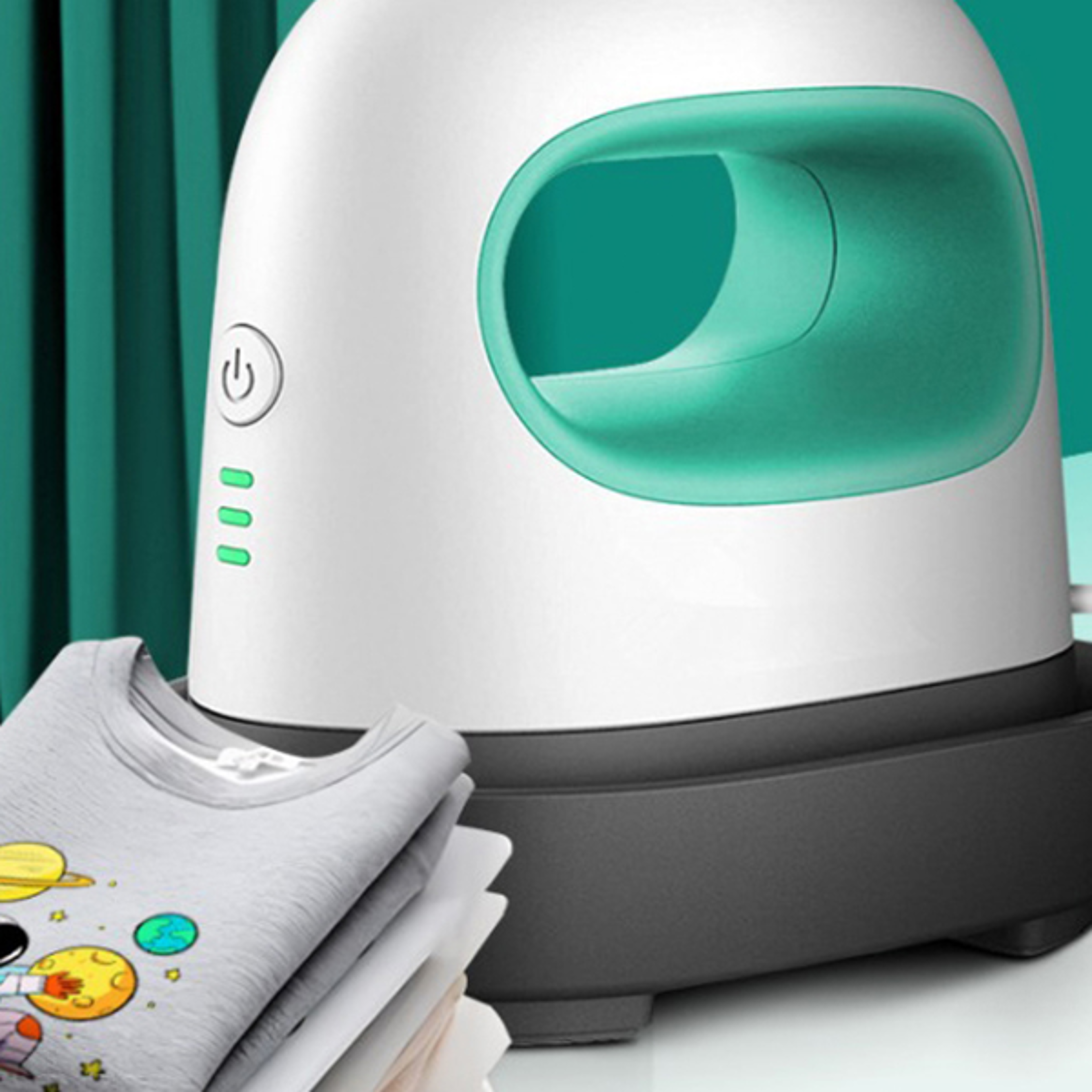 portable mini heat press machine for easy t-shirt printing, transfer press iron for vinyl projects