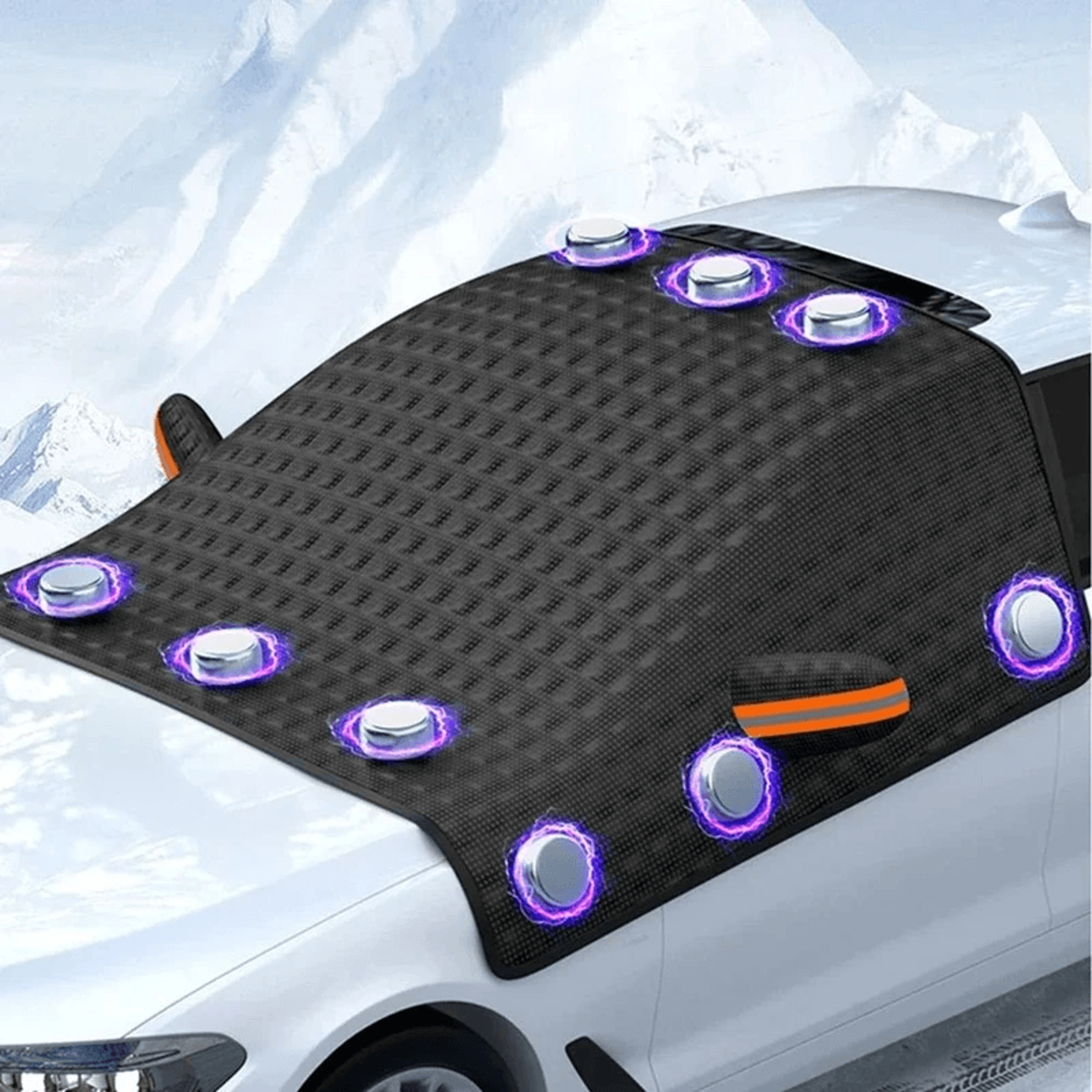 magnetic car windshield snow cover - all-weather protection | easy installation