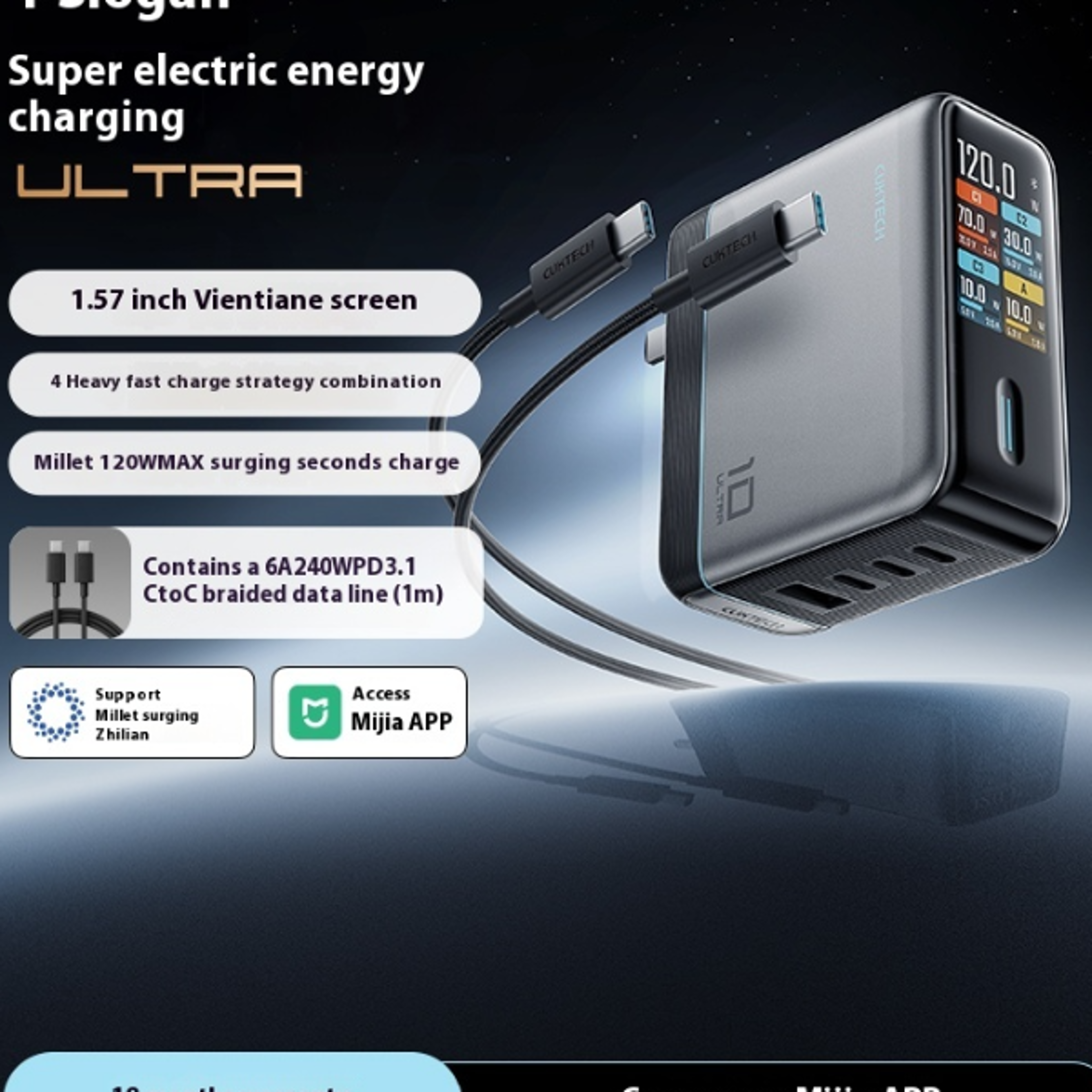 multi-port fast charger with screen, ultra, original super electric energy charger