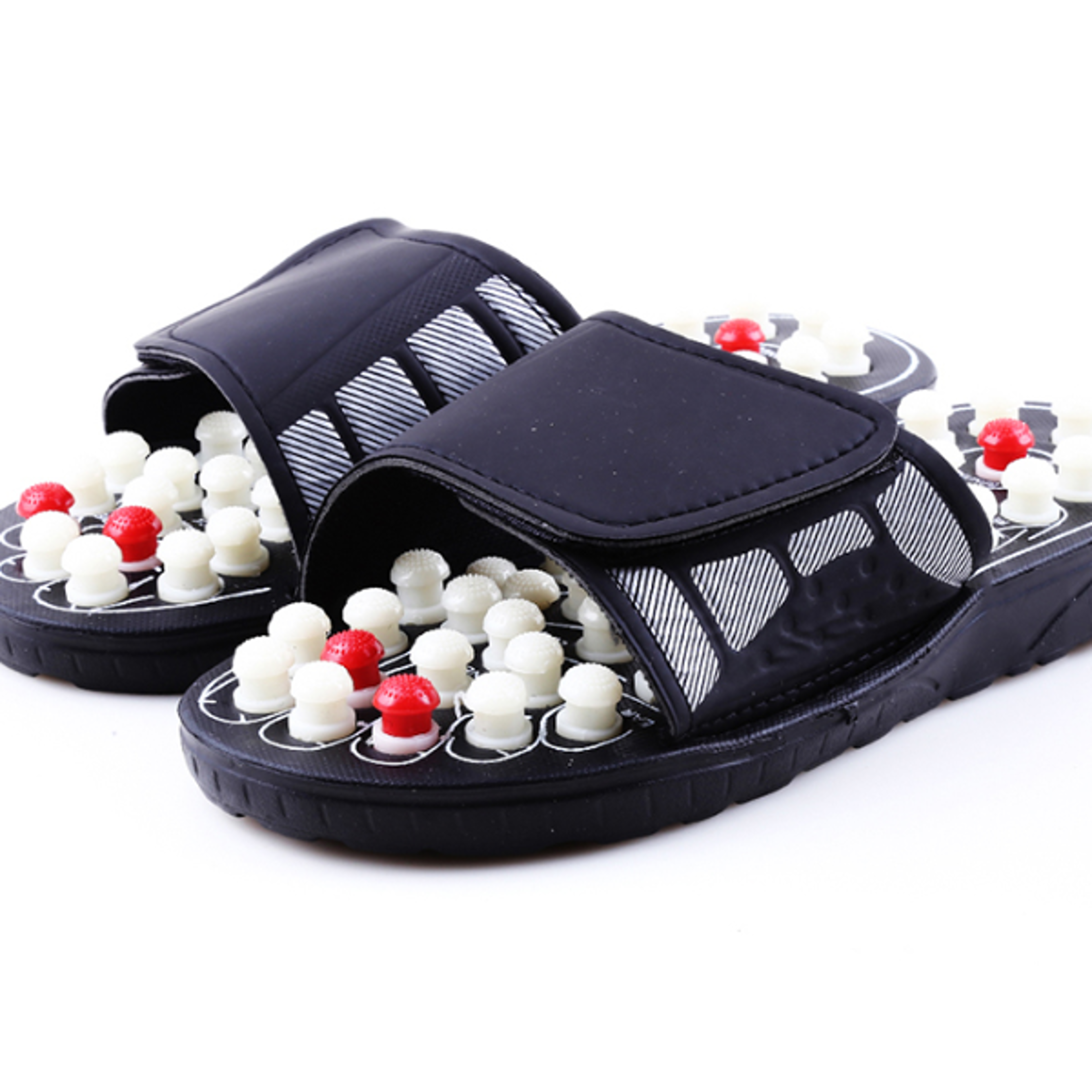 unisex acupoint massage slippers, rotating feet massager shoes, home flip flop health care