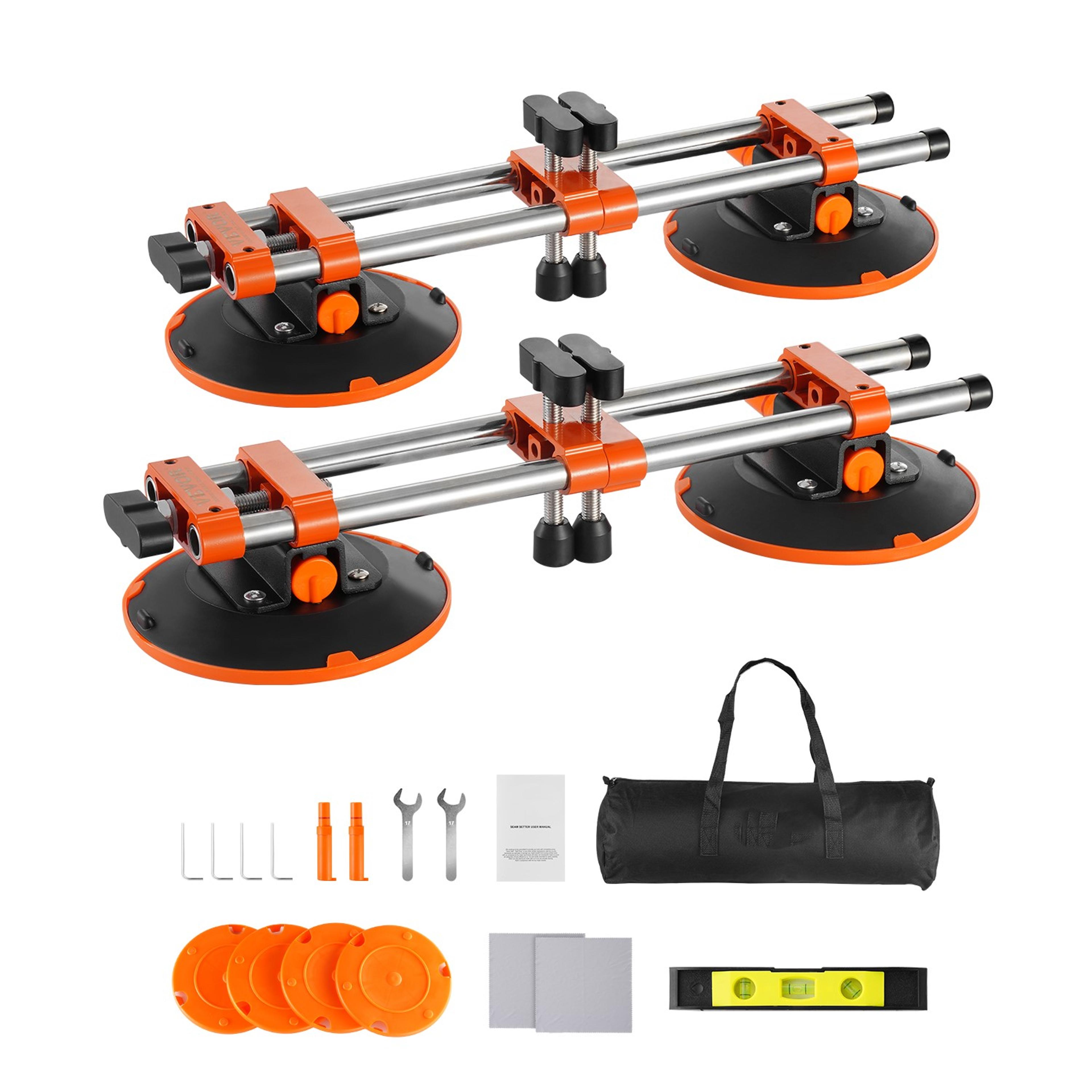 manual stone seam setter with suction cups, succebuy marble splicing installation tool for tile