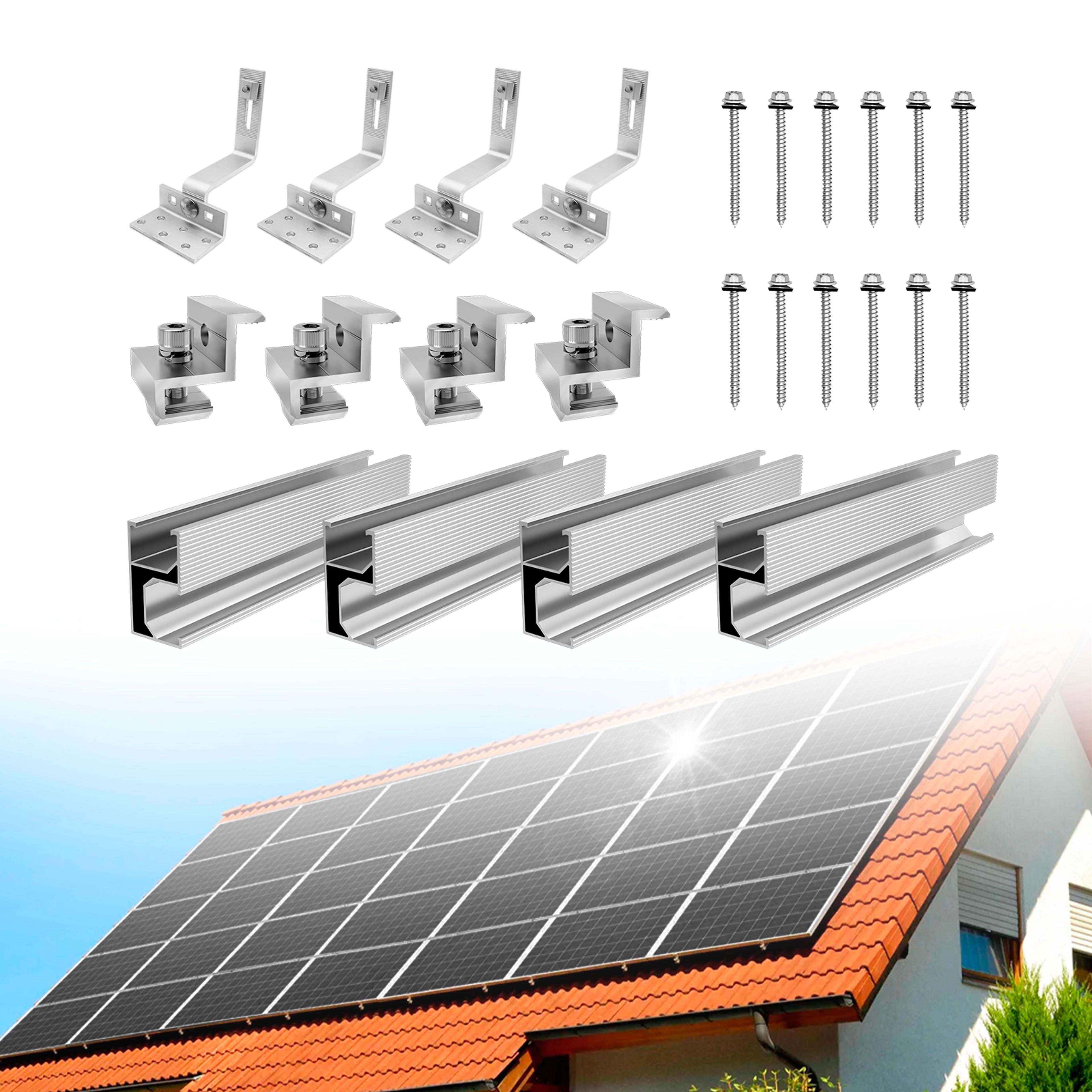 solar panel mounting set, aluminum mounting rail, photovoltaic mounting rail for solar panel