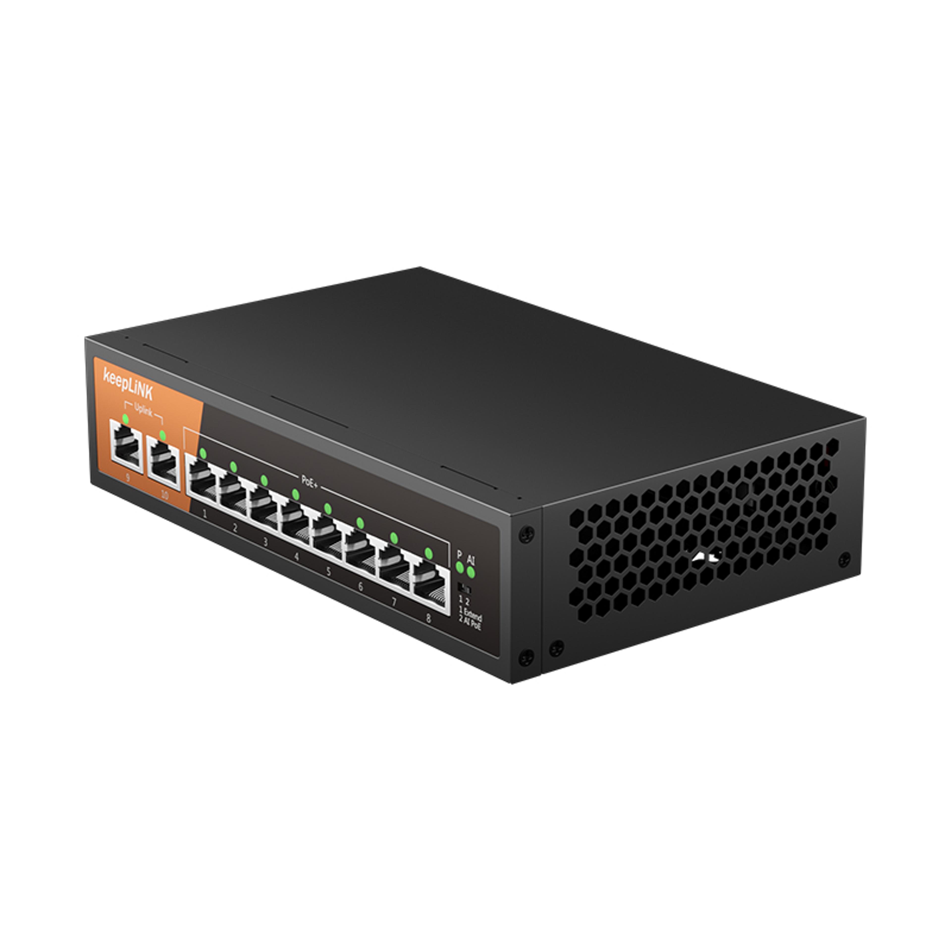 port gigabit ethernet switch with poe ports, uplink, plug and play convenience