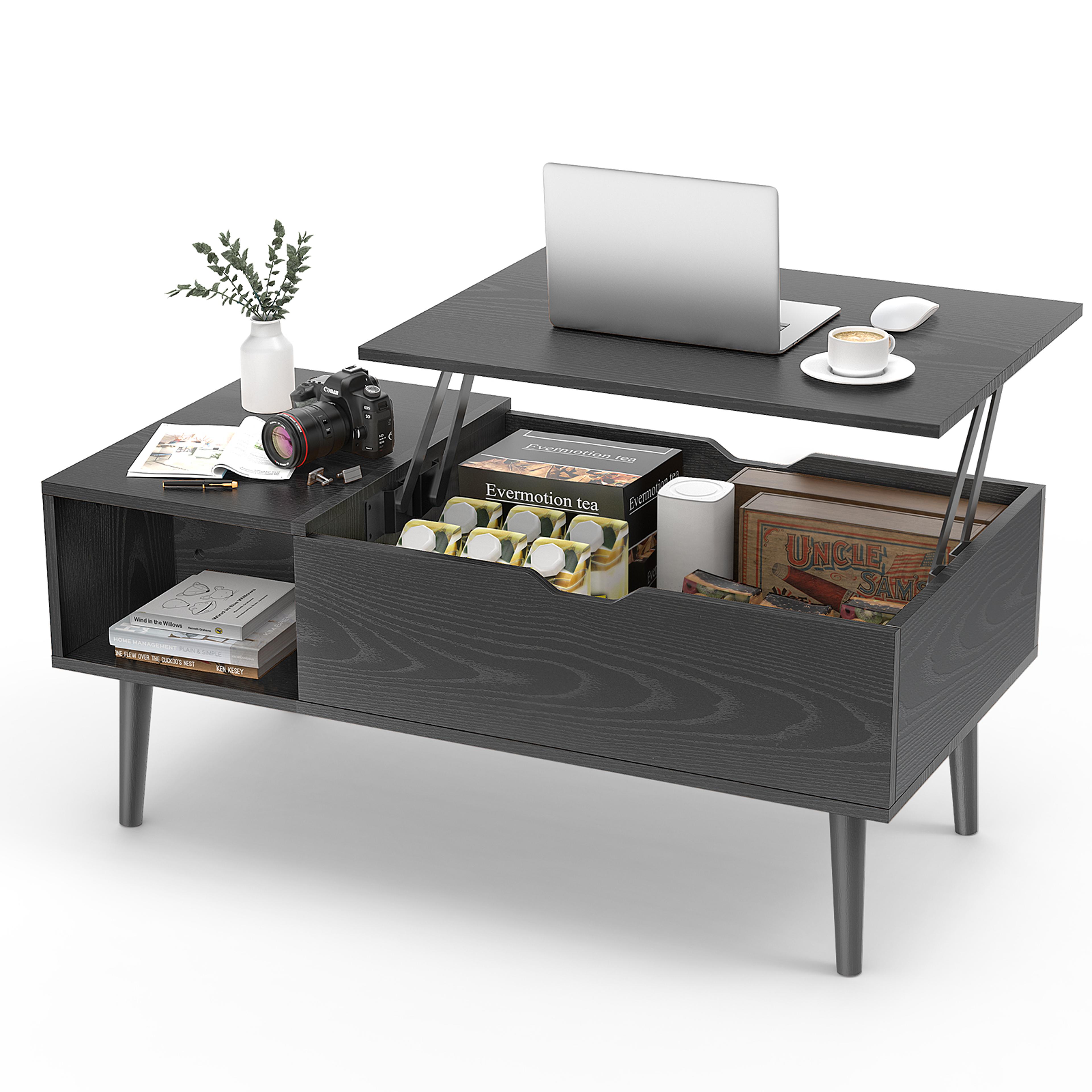 lift top coffee table jhk for living room, tea desk, adjustable storage shelf