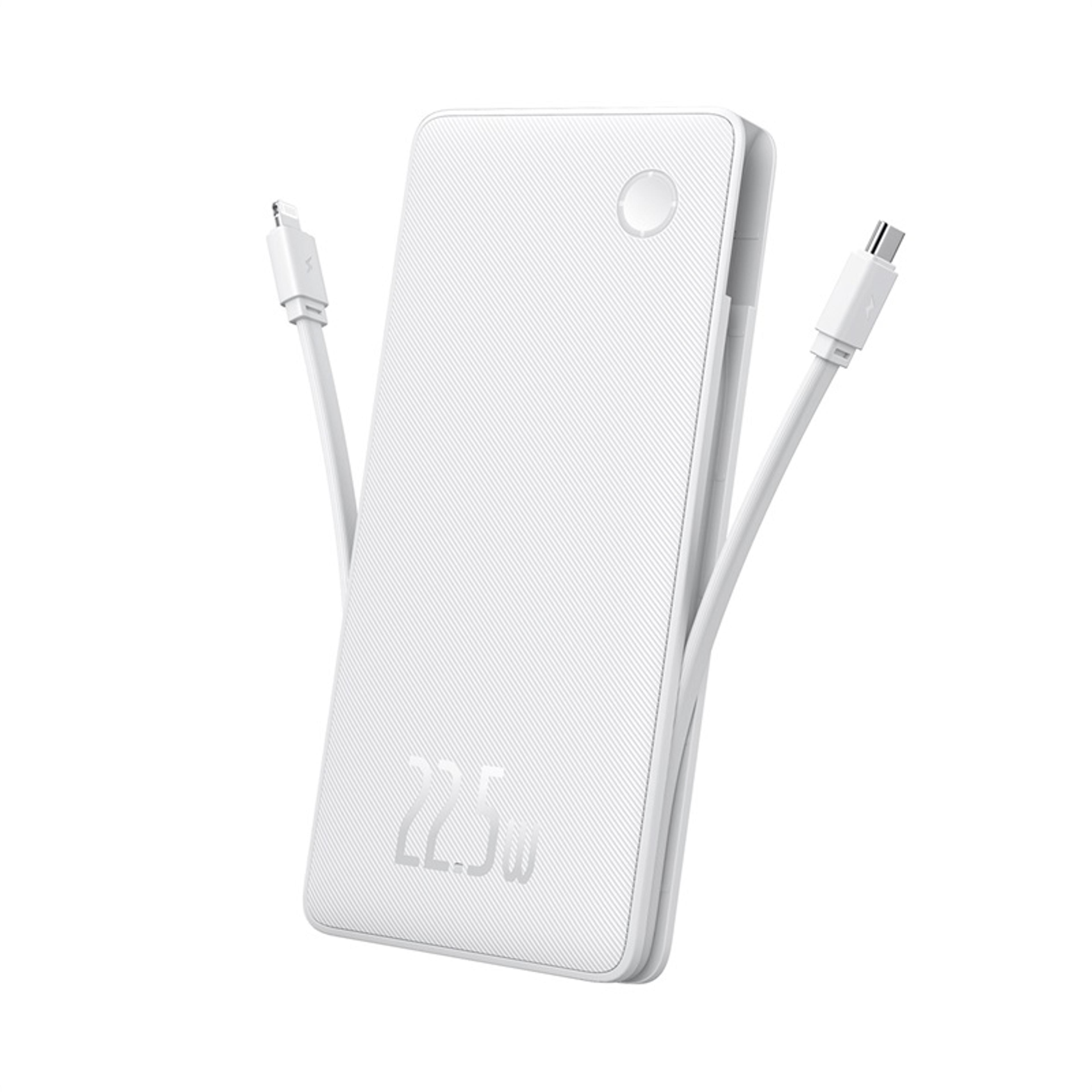 Power Bank With Two Built In Cables PD Fast Charging Compact Portable Charger 1