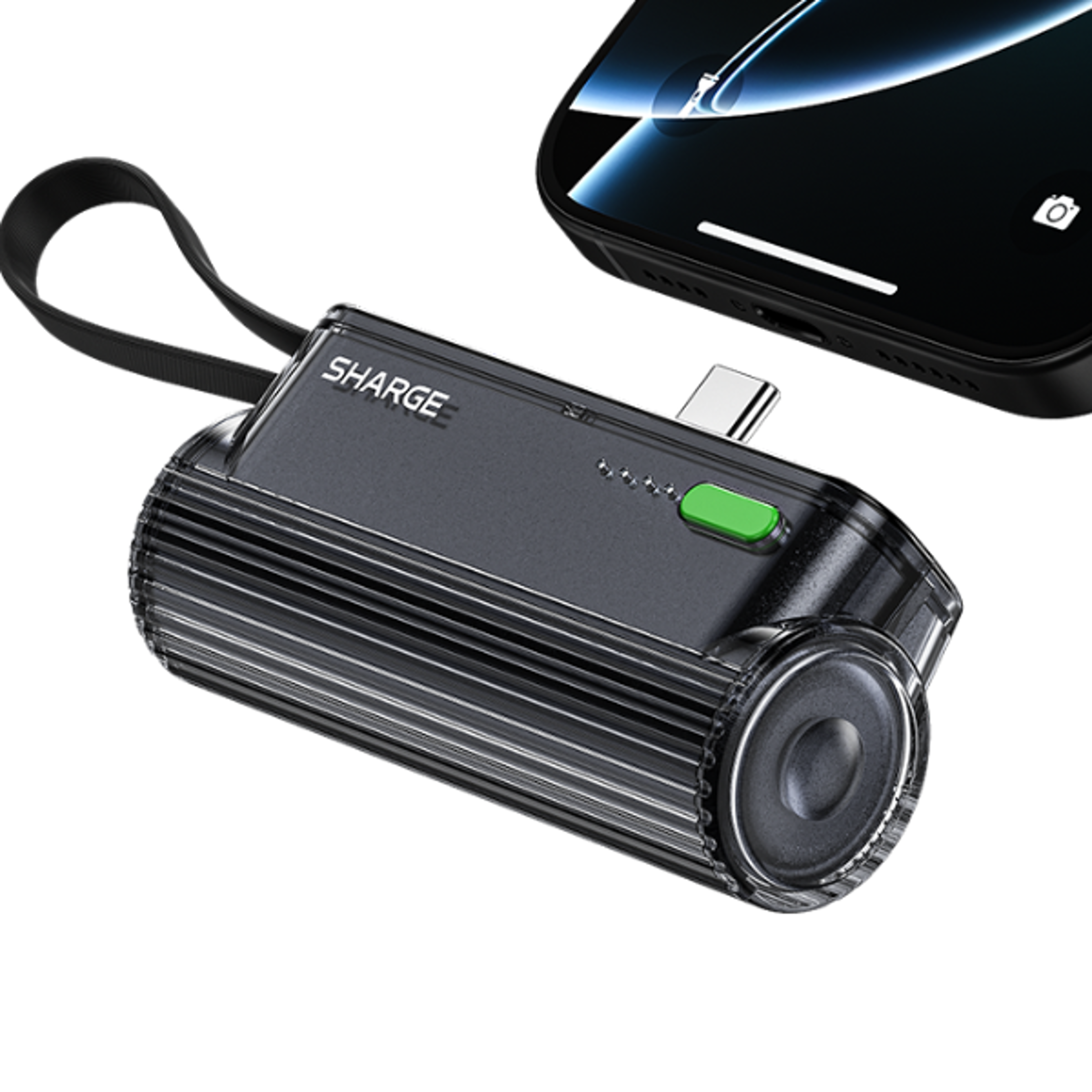fast charging flow mini portable charger, power bank mini, battery pack for android iphone