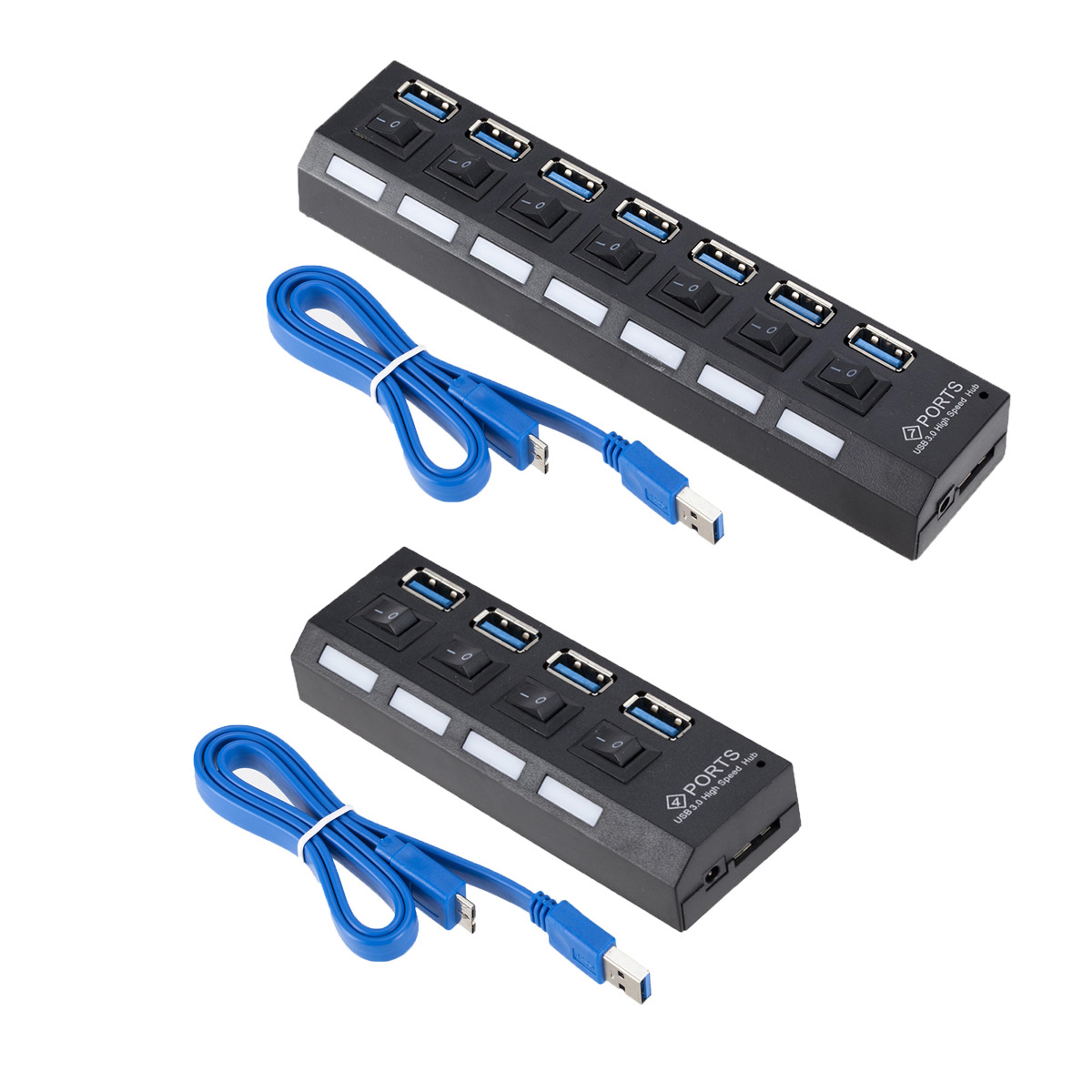 usb hub multi usb hub splitter with power adapter, computer accessories for wholesale dropshipping