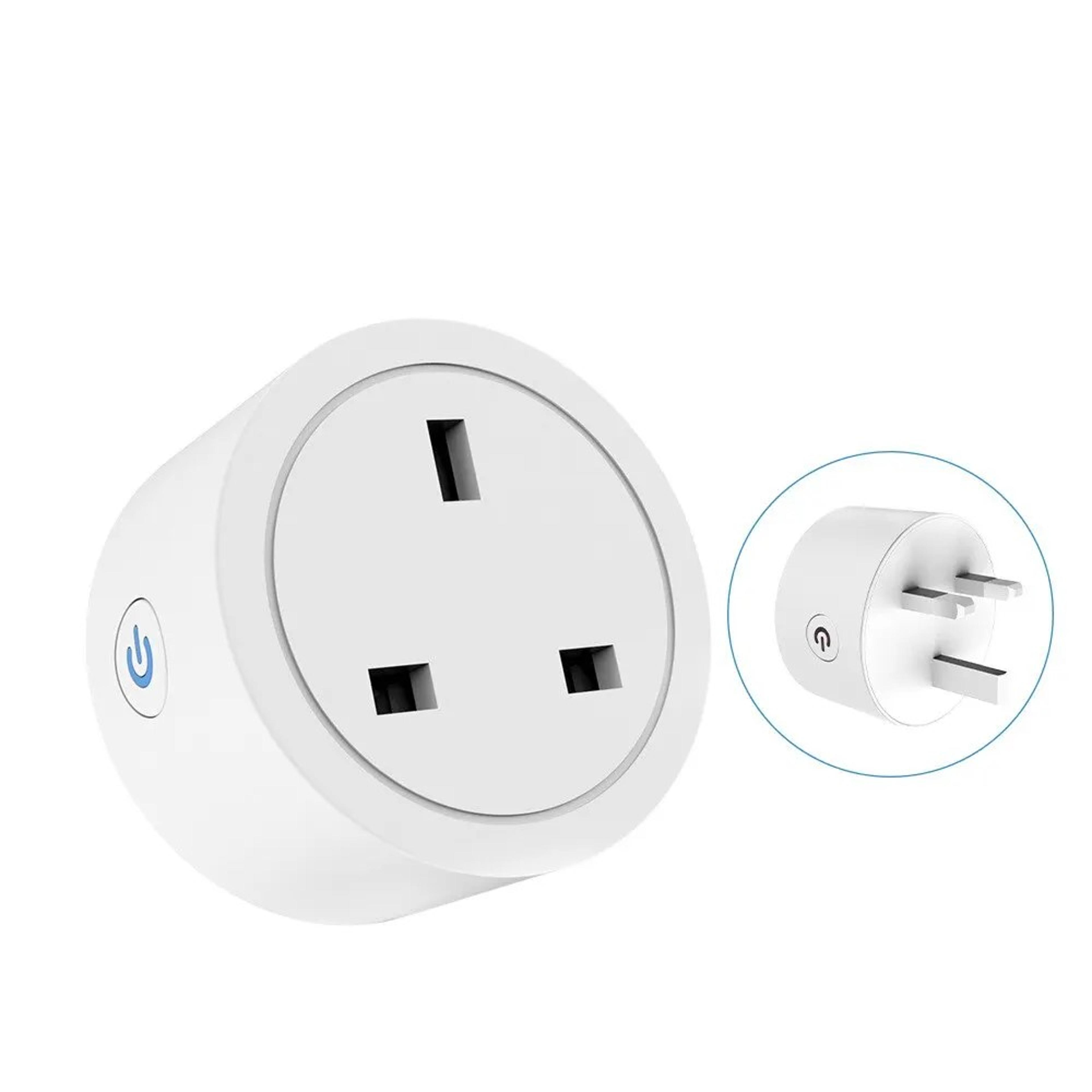 tuya smart wifi plug jp/us/uk standard wireless outlet, works with alexa & google home, remote control & timer