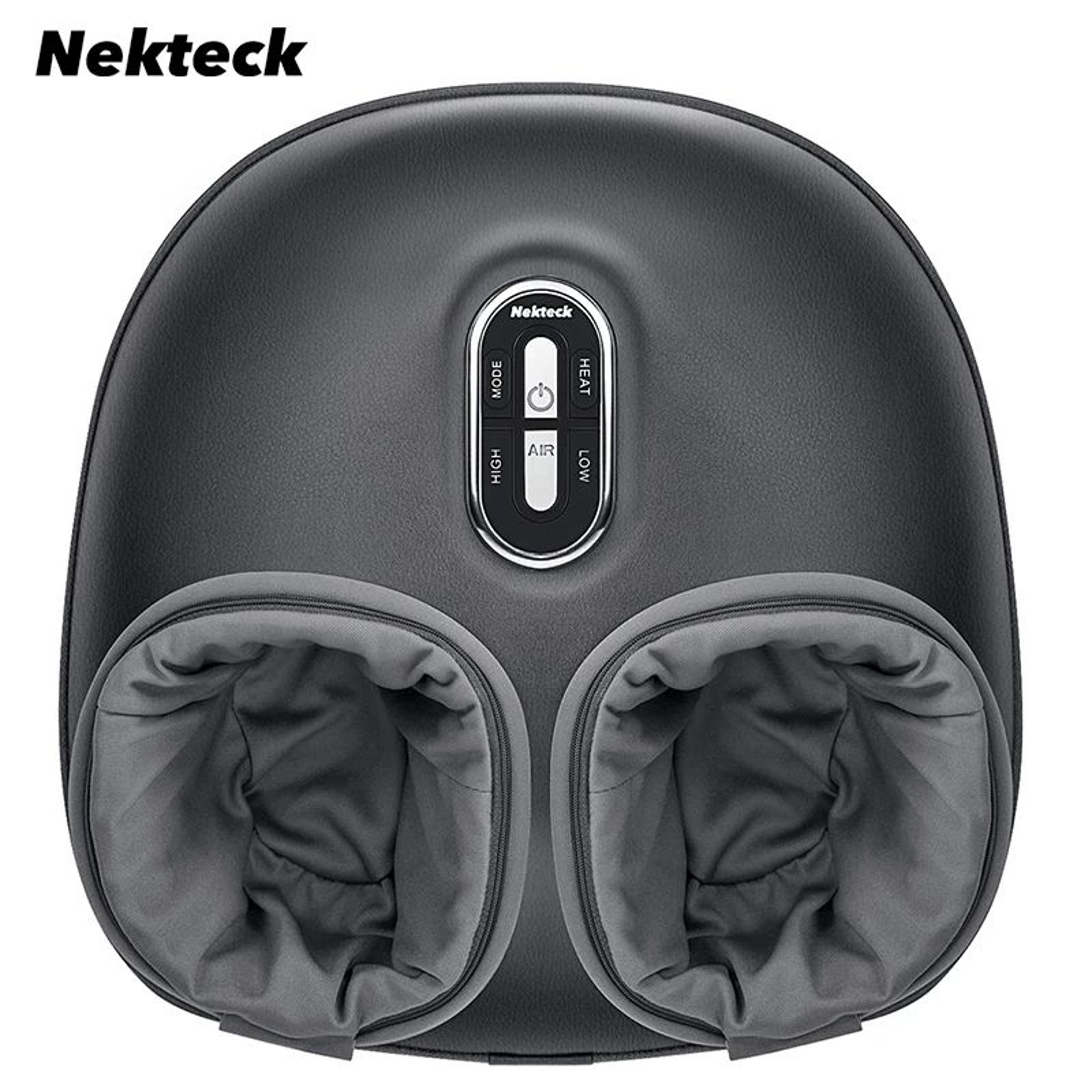 nekteck foot massager with heating therapy, air compression, shiatsu knead roller, electric muscle relaxations