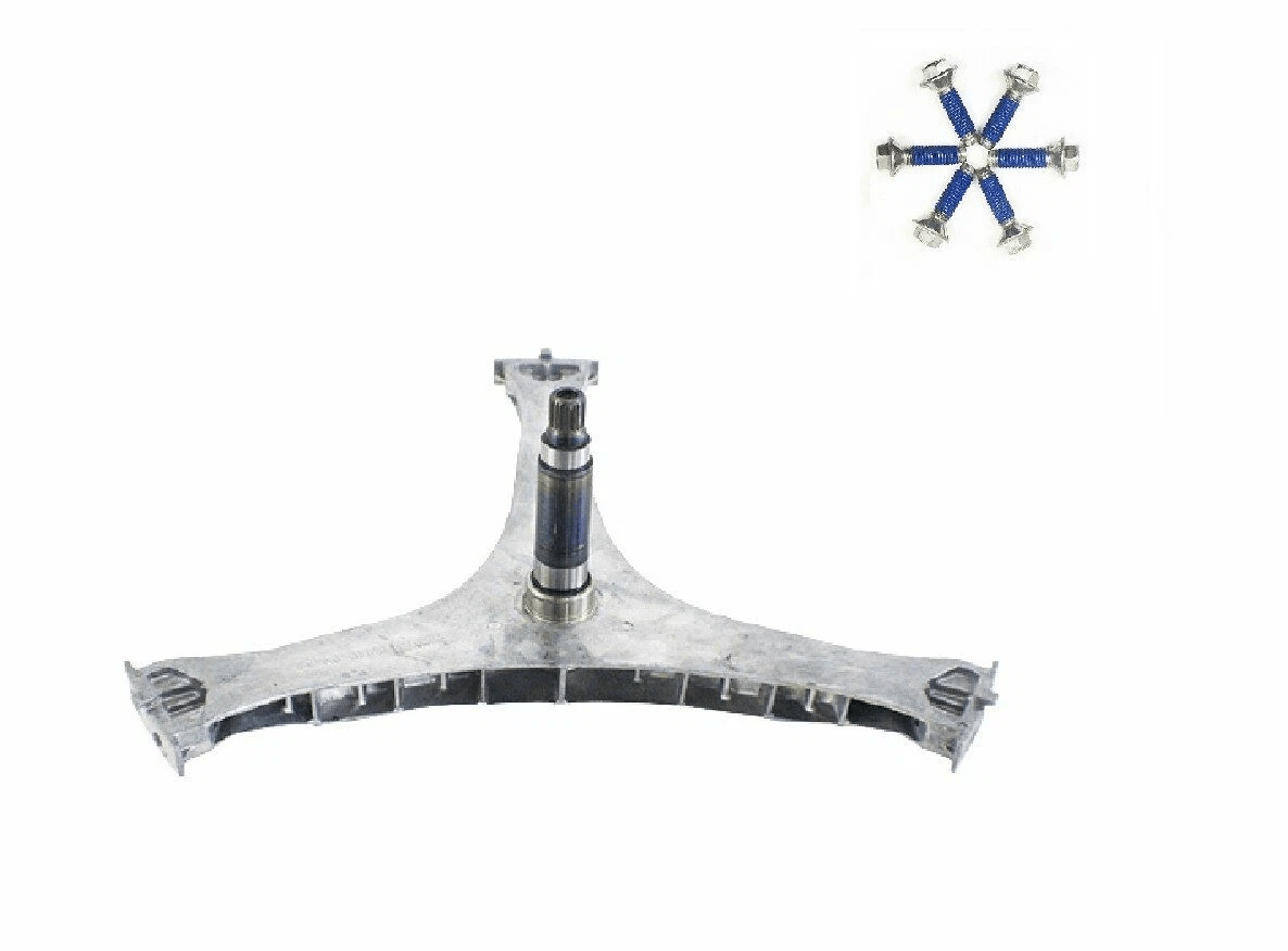 assembly flange shaft compatible with samsung washer, heavy duty replacement drum shaft kit