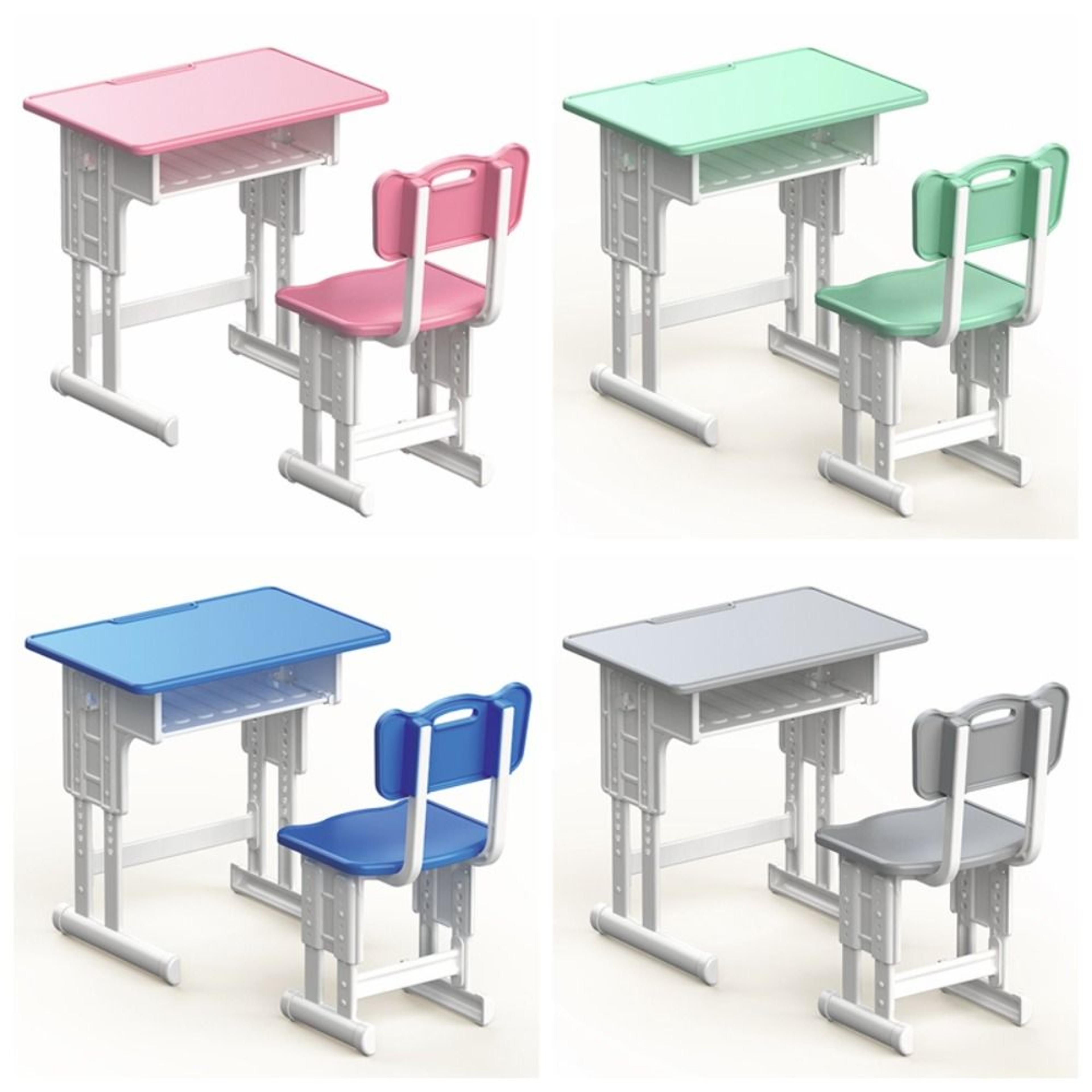 miniature school desk & chair set, simulated dollhouse furniture model for pretend play, classroom decor, and play house