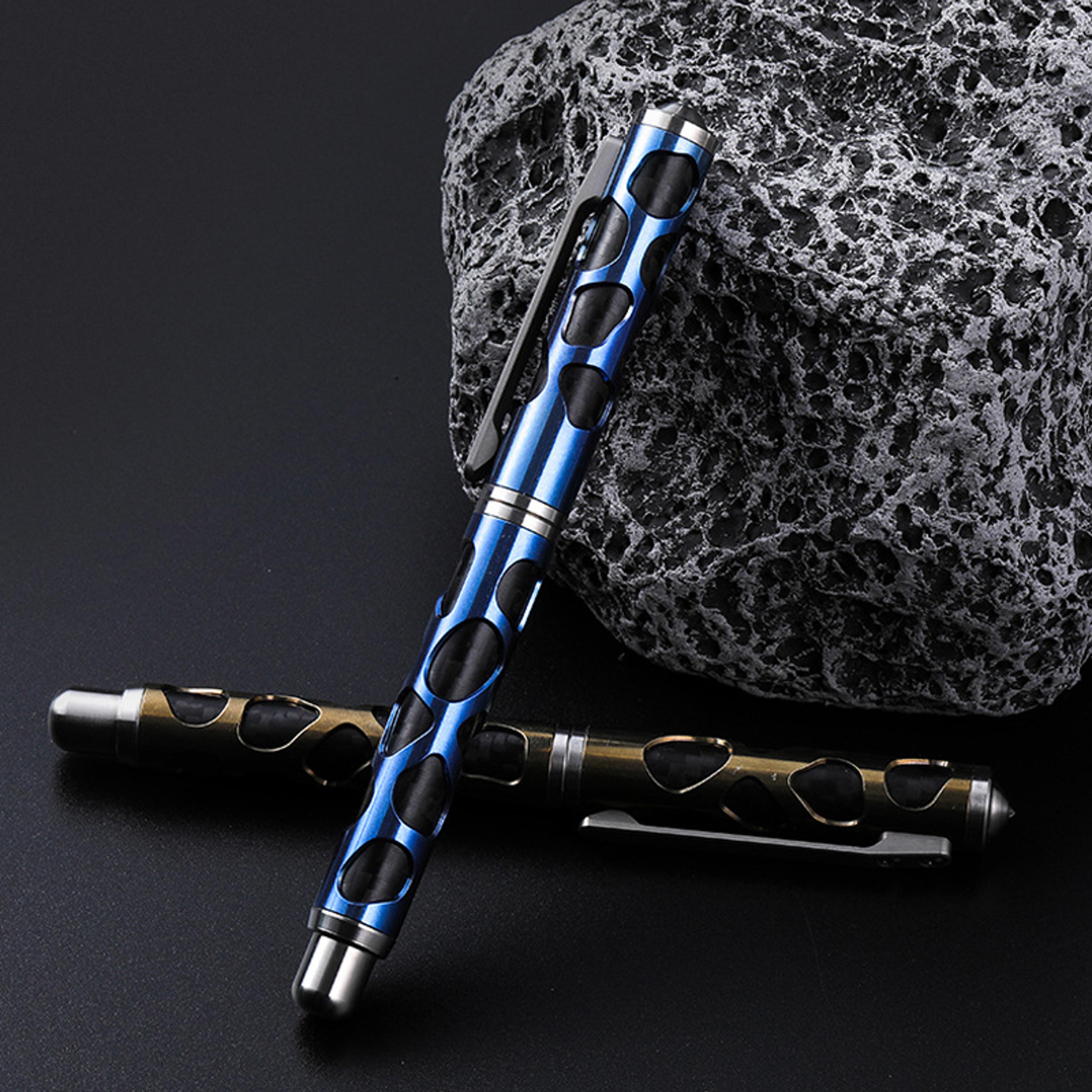 titanium alloy self defense tactical pen, multifunctional window breaking cone, edc outdoor survival gear