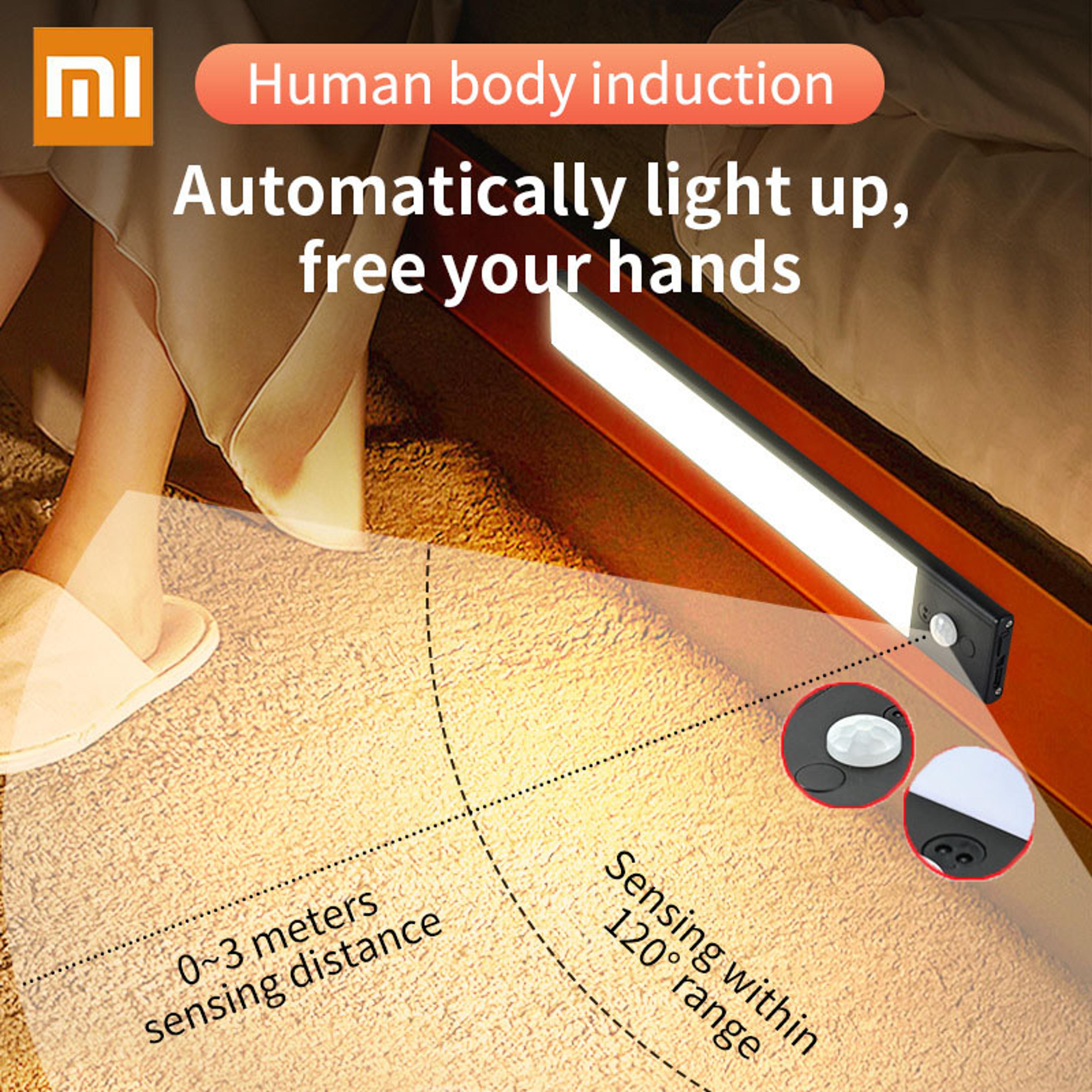 wireless led night light with motion wave sensor colors usb rechargeable dimmable lamp for room bedside kitchen