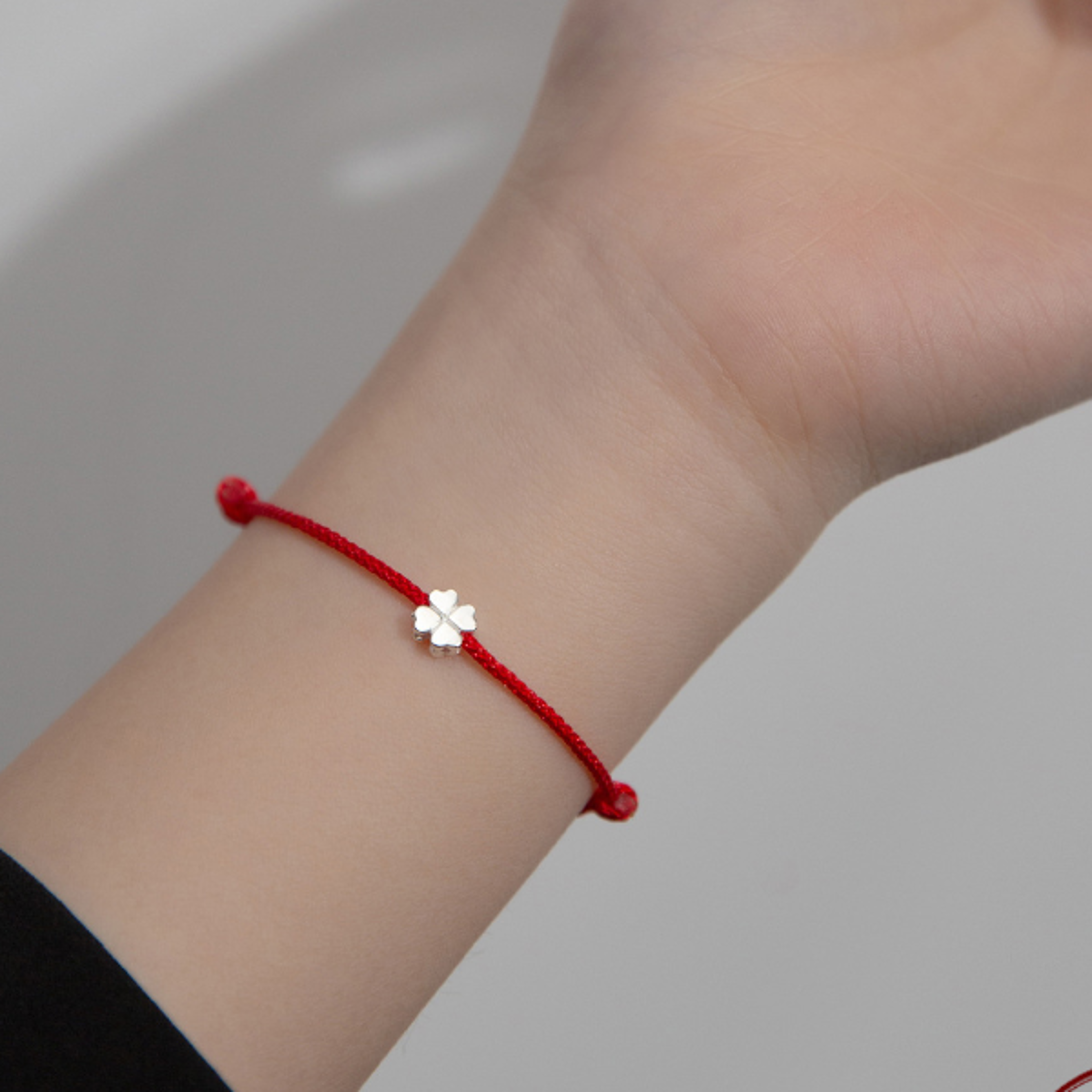 sterling silver flower red thread rope bracelets jewelry line string bracelets for women student