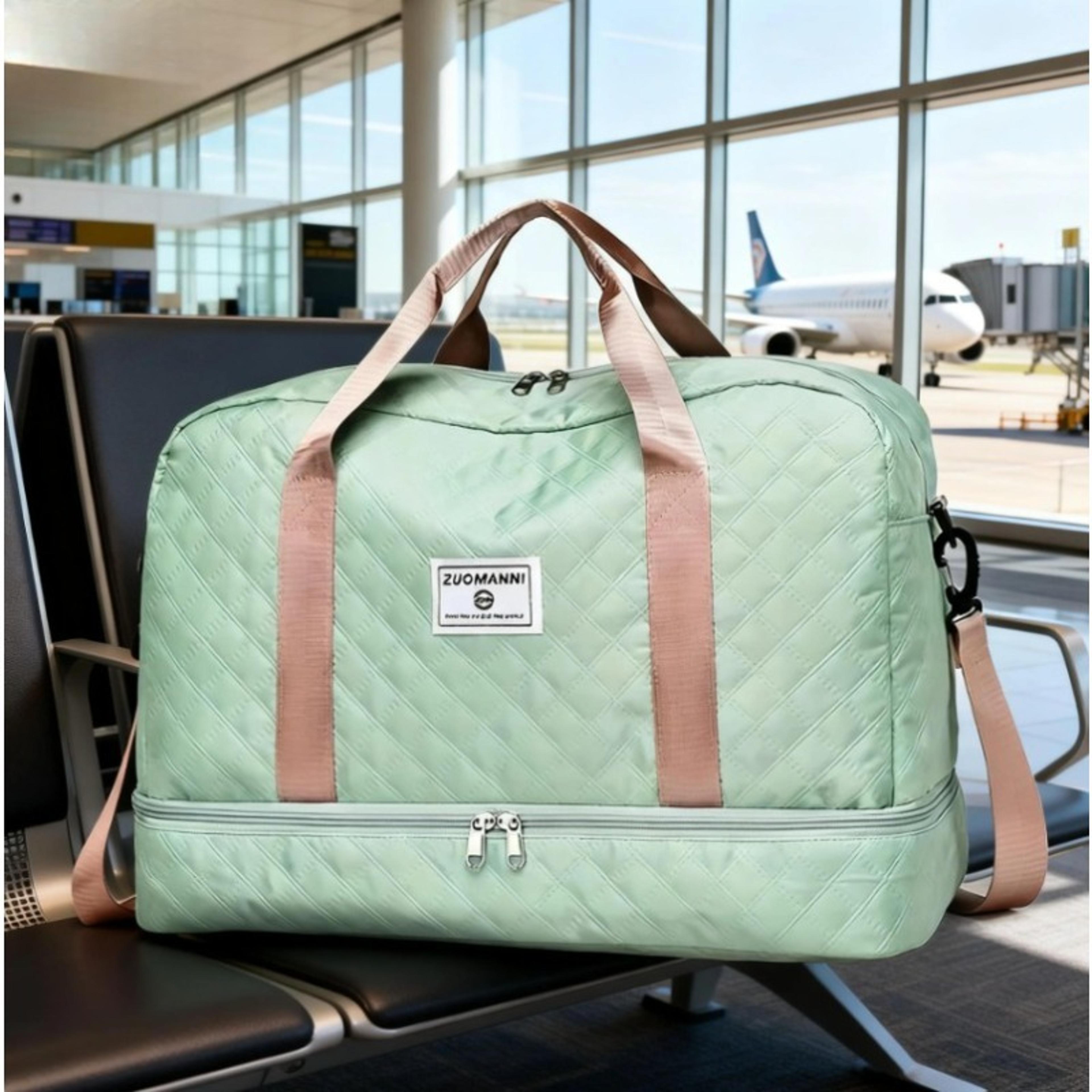 Casual MultiPocket Nylon Travel Bag For Weekend Trips Gym LargeCapacity Storage 1