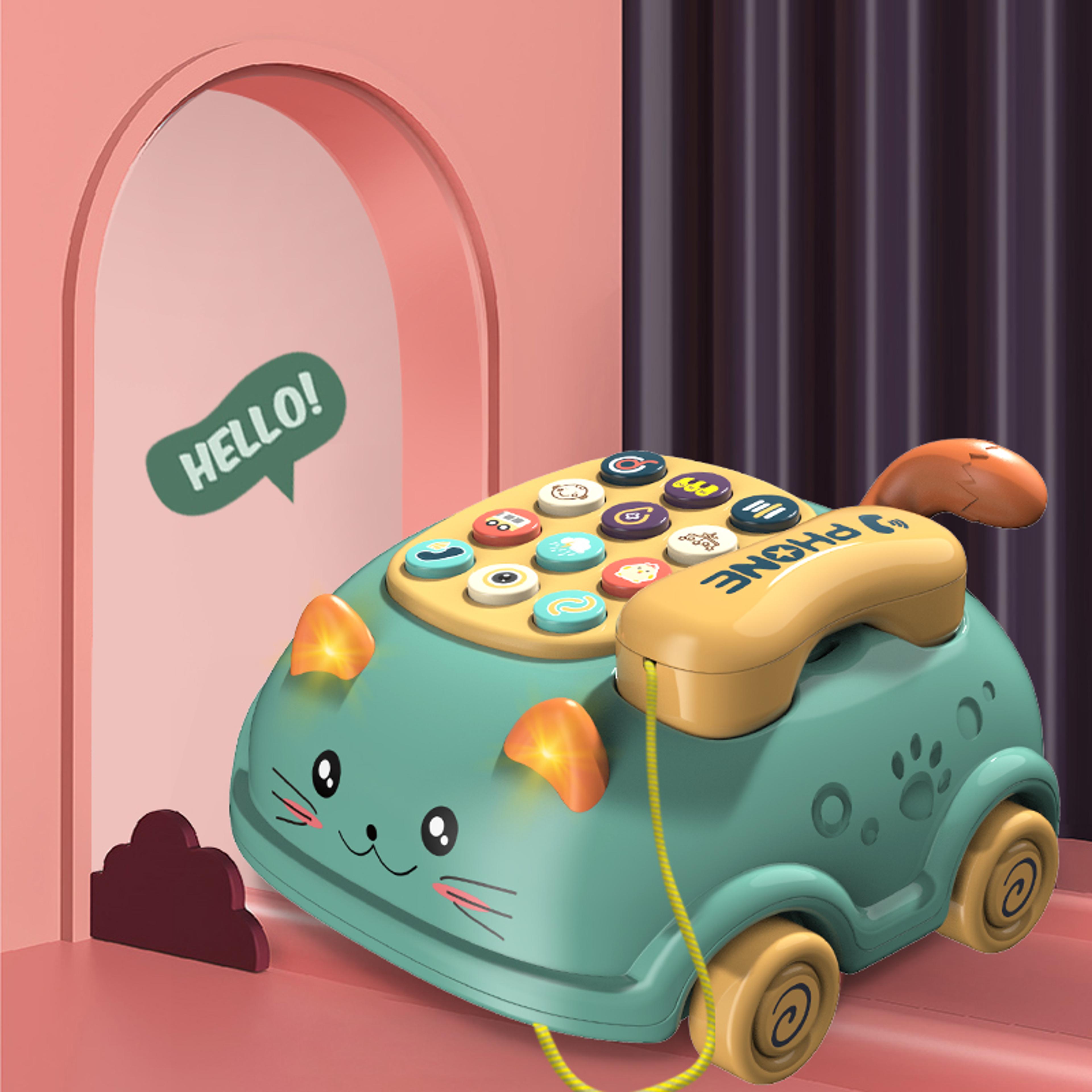 montessori lights educational baby toys piano mobile phone story machine for kids