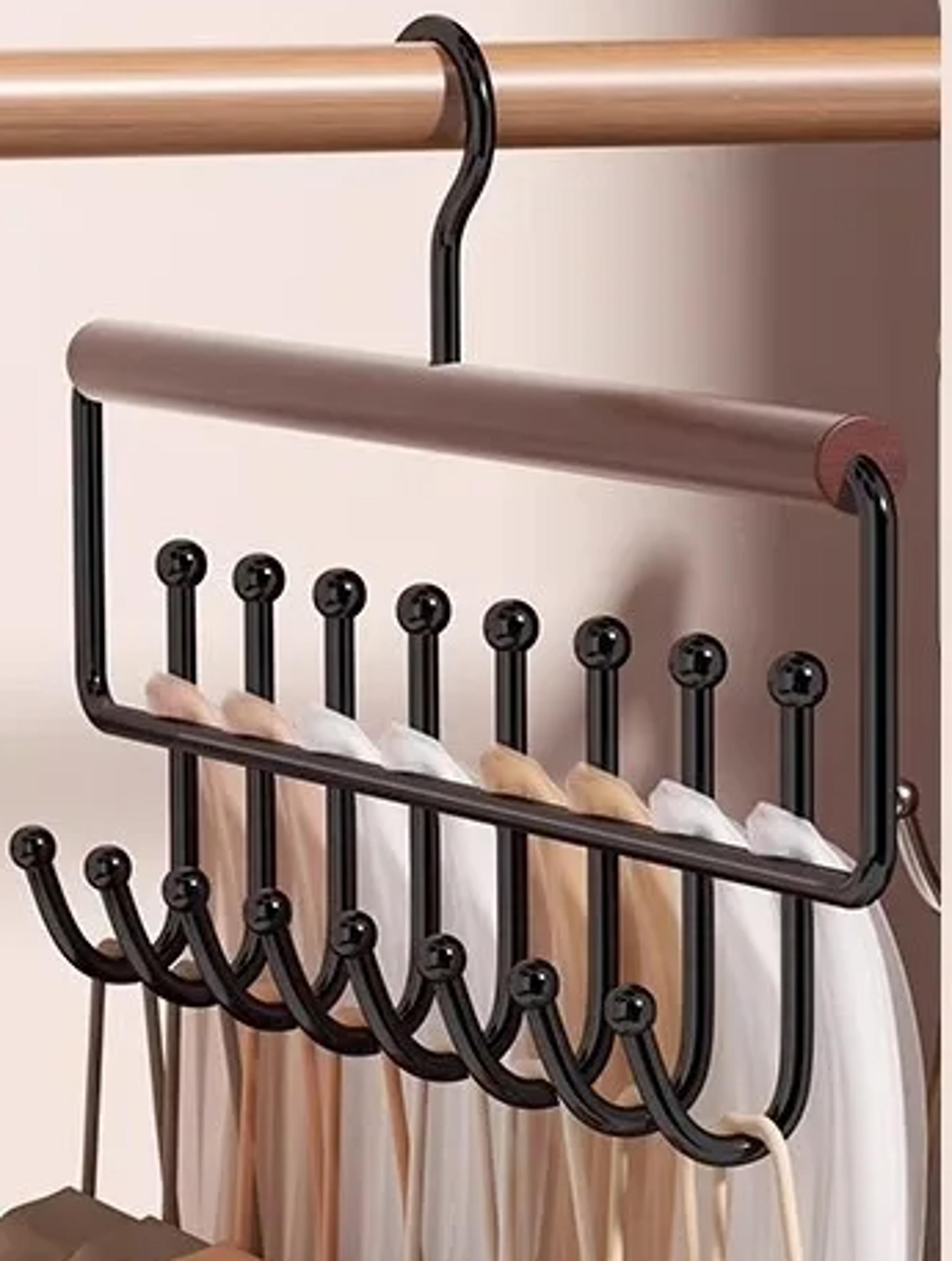 Wave Wardrobe Drying Rack Multifunctional Hanger Storage For Underwear Vest Solid Wood Hook For Hom 1