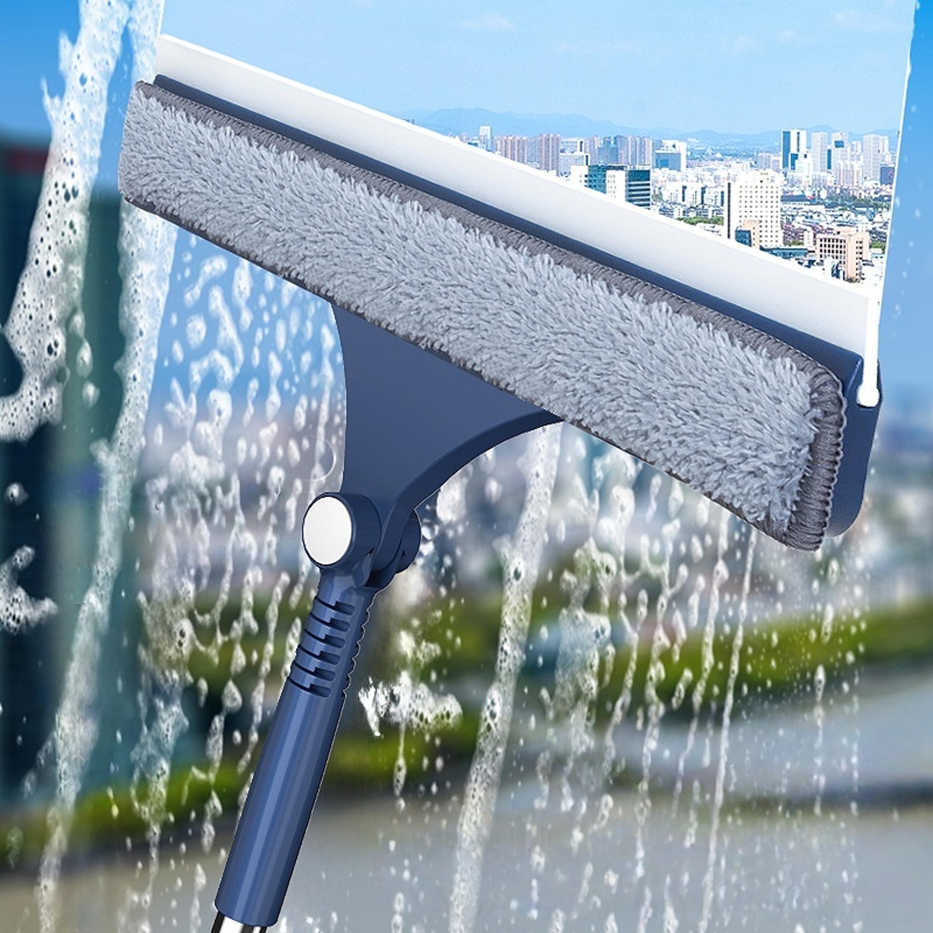 window cleaning tool household glass cleaner, double sided window wiper, adjustable long handle car cleaning tool